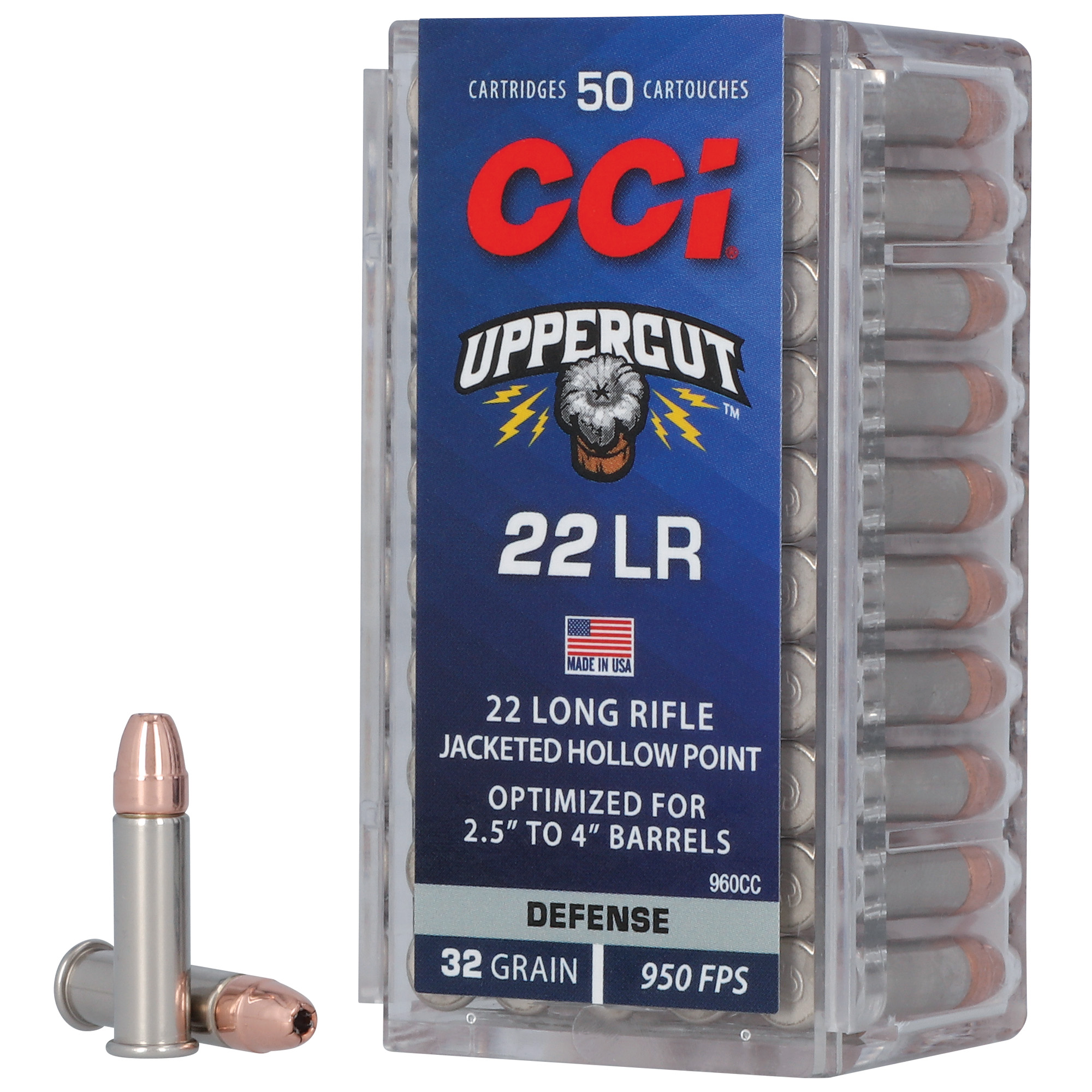 CCI Uppercut 22 LR 32 Grain Pltd HP bulk ammo product image