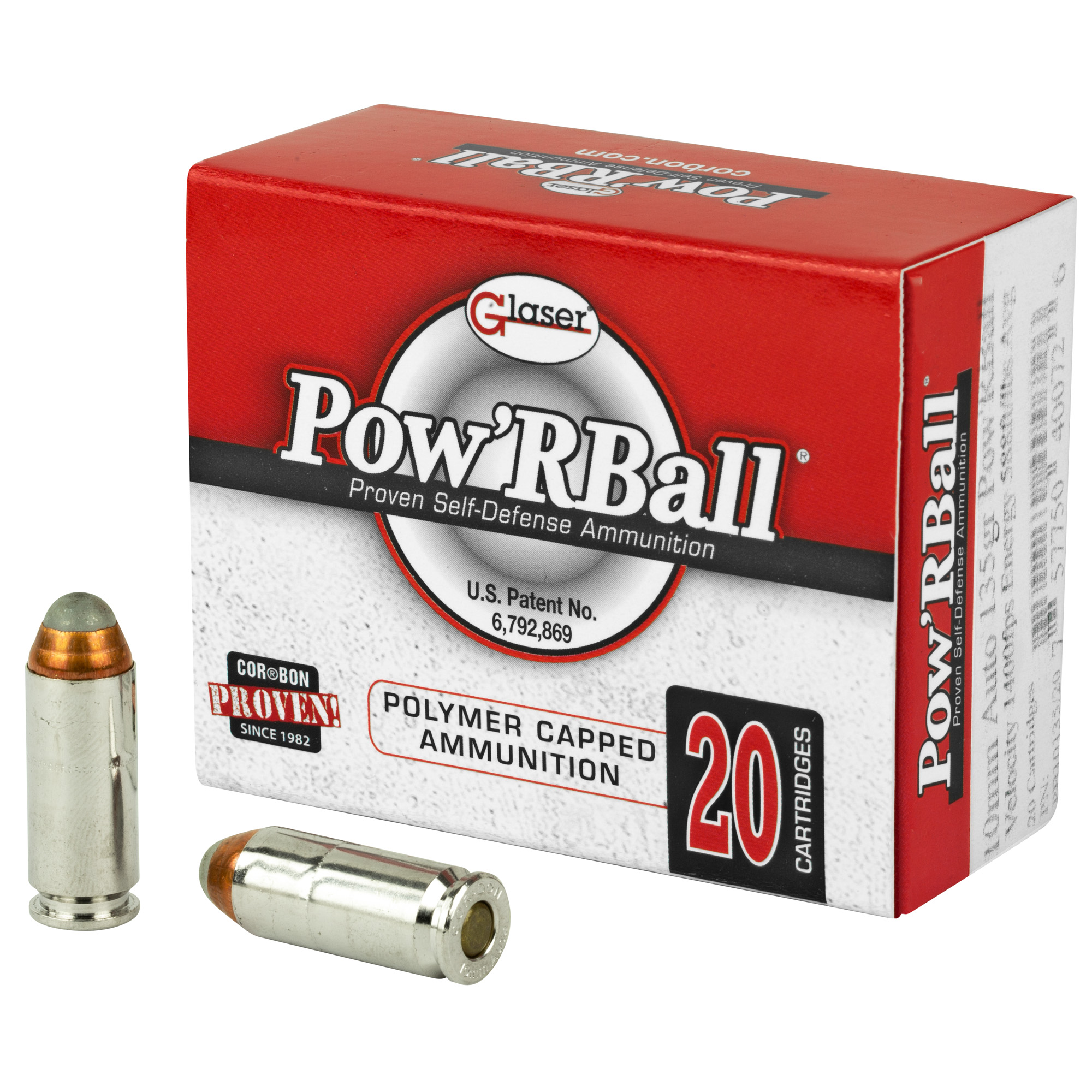 Corbon Pow’rball 10mm 135 Grain 20/500 bulk ammo product image