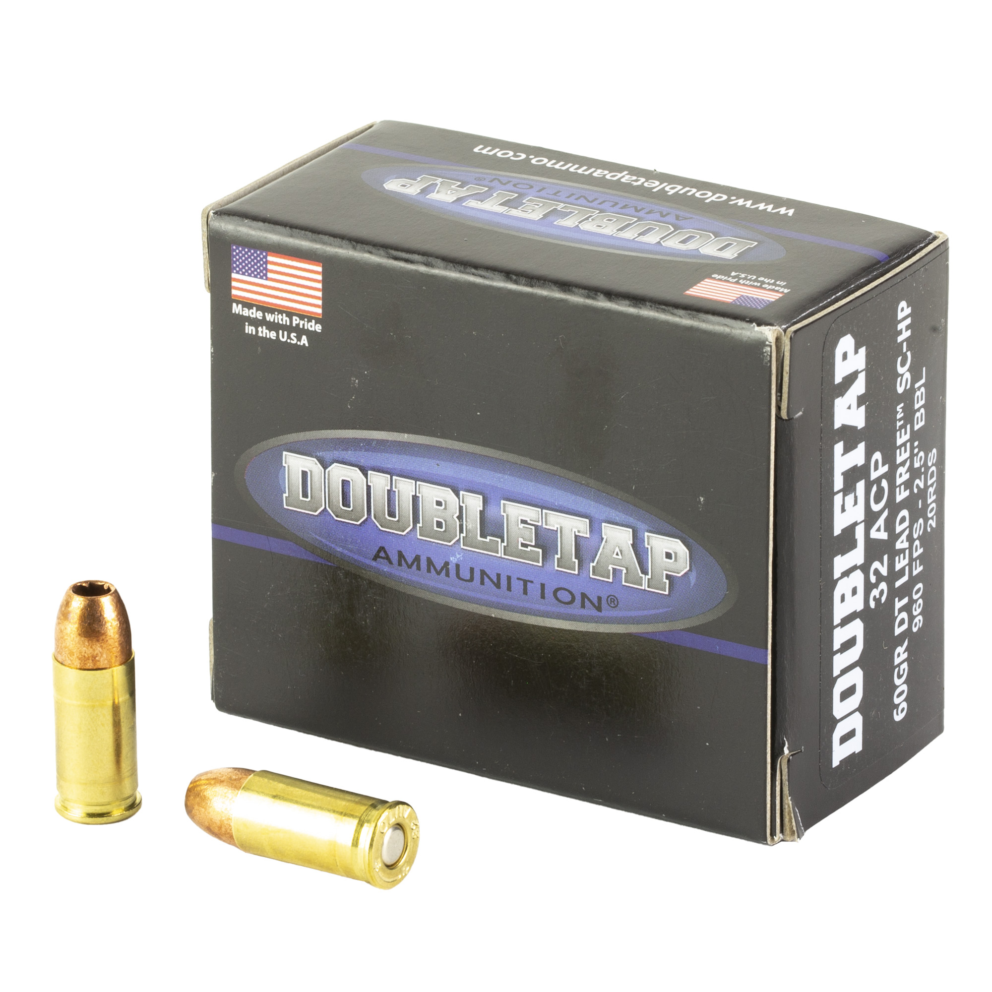 Dbltap 32acp 60 Grain LF HP 20/1000 bulk ammo product image