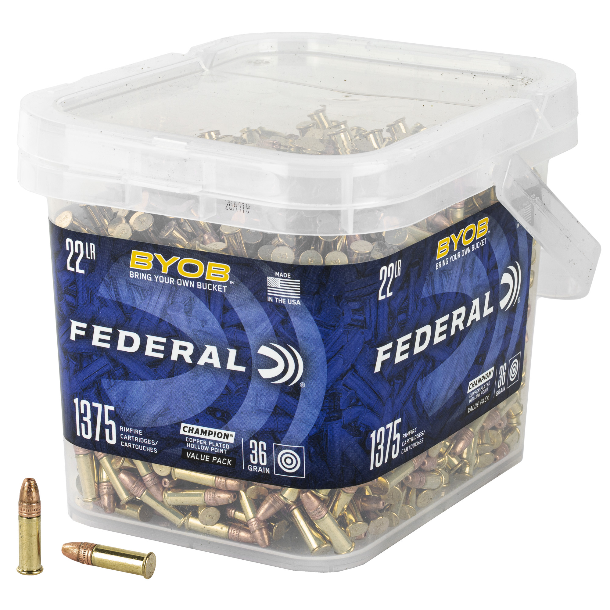 Federal 22 LR 36 Grain Cphp Byob Bk 2x 1375 Count bulk ammo product image