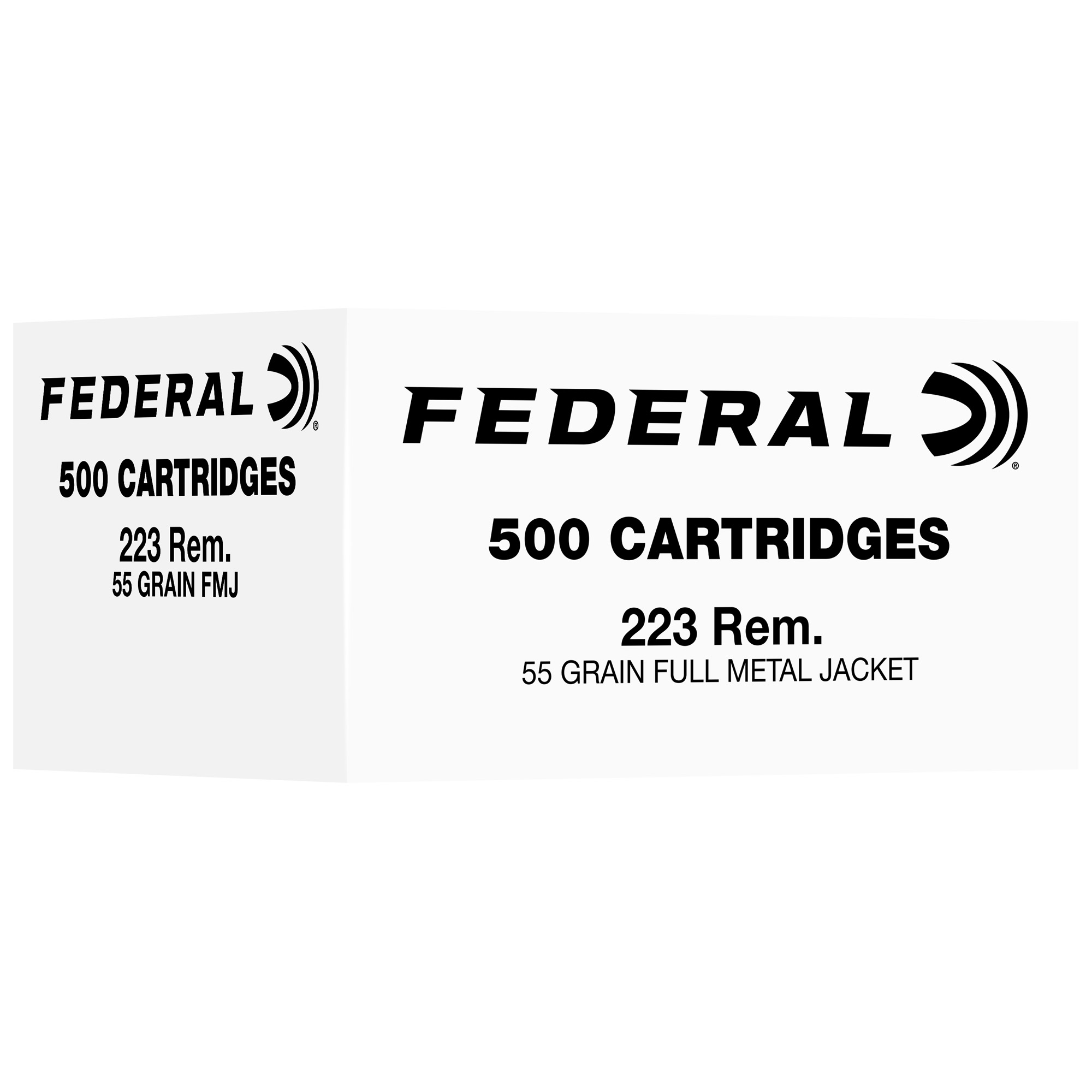 Federal 223rem 55 Grain FMJ 500/1000 bulk ammo product image