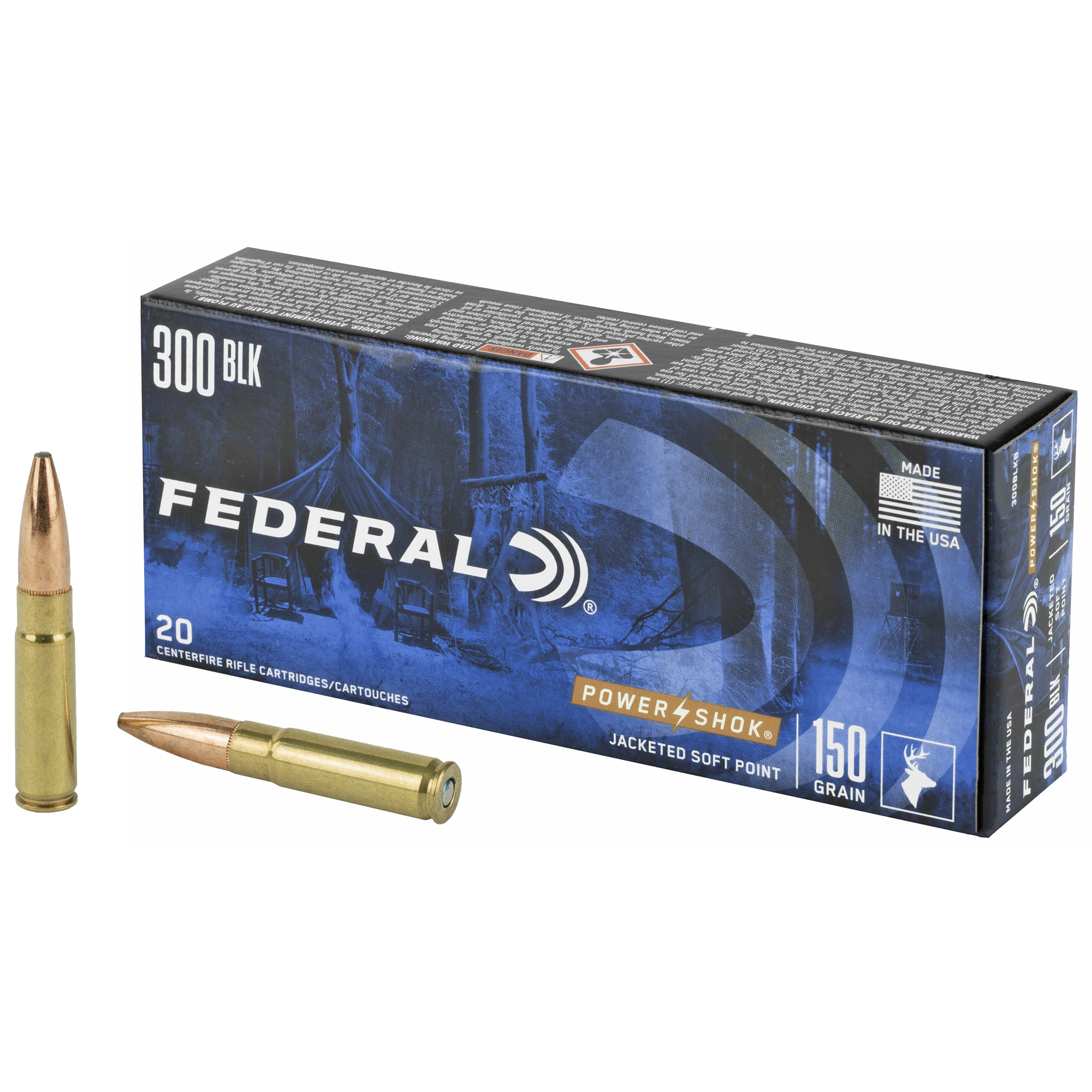 Federal 300 BLK 150 Grain Power-Shk SP 20/200 bulk ammo product image