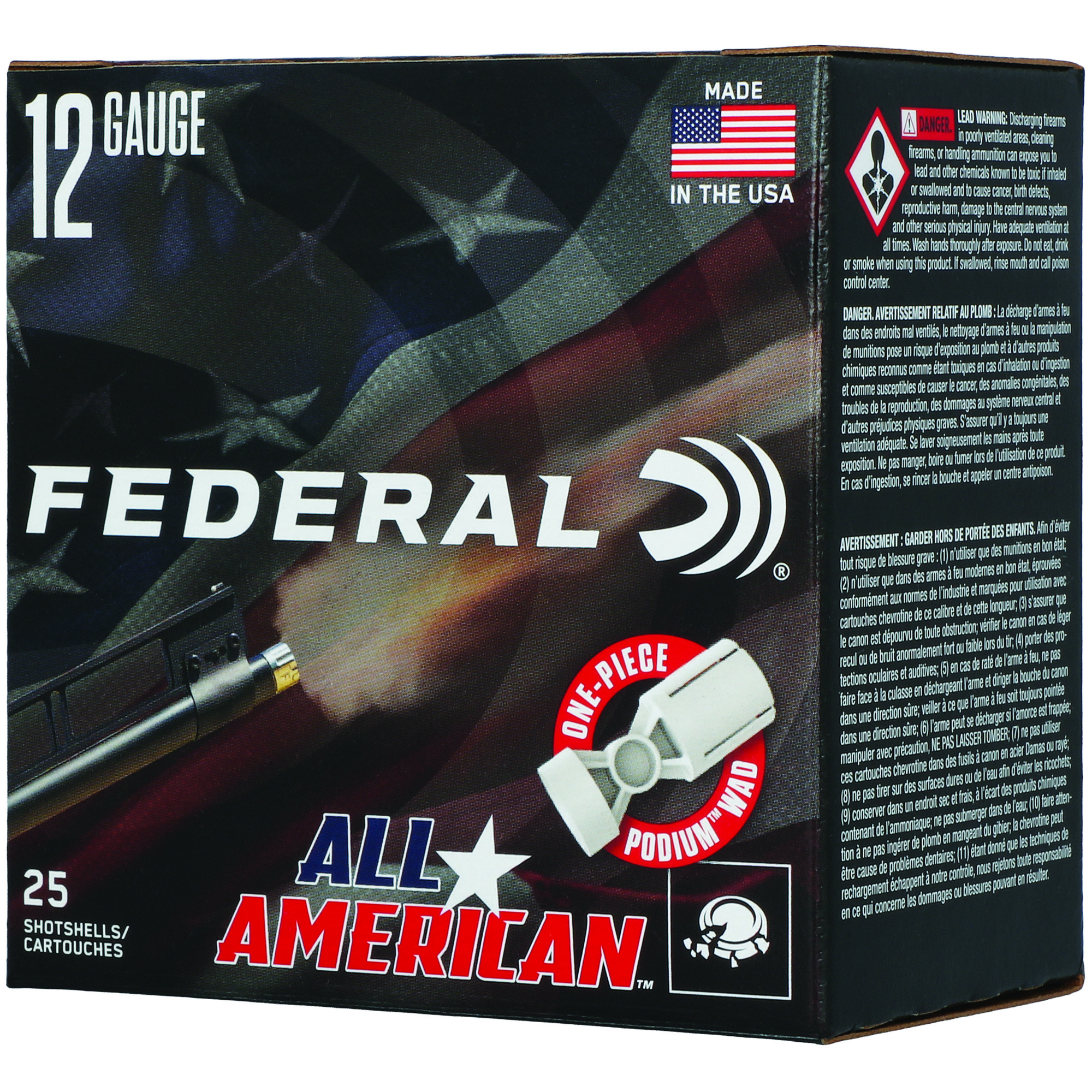 Federal All Amer 12 Gauge 2.75″ 1 1/8 oz #7.5 bulk ammo product image