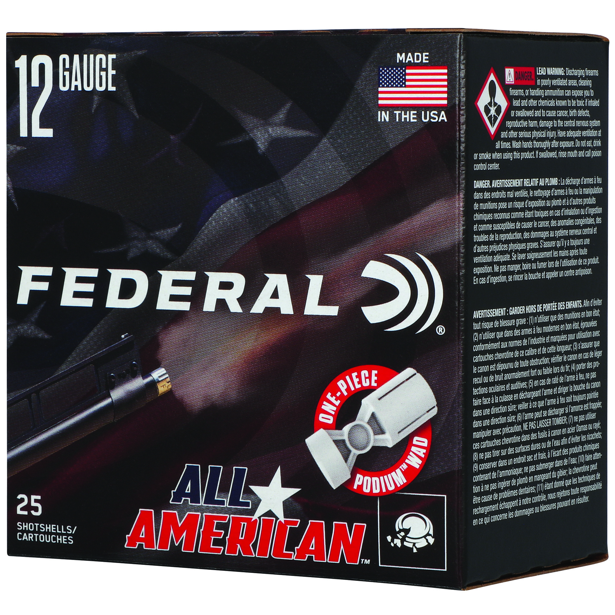 Federal All American 12 Gauge 2.75″ 1 oz #7.5 bulk ammo product image