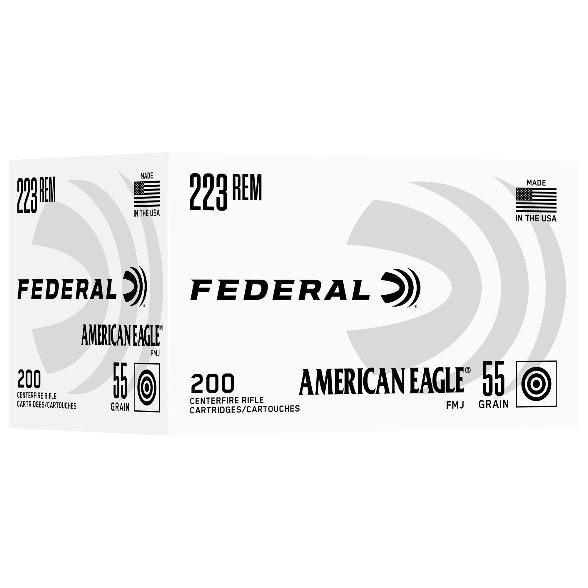 Federal Am Eagle .223 55 Grain FMJ 200/1000 bulk ammo product image