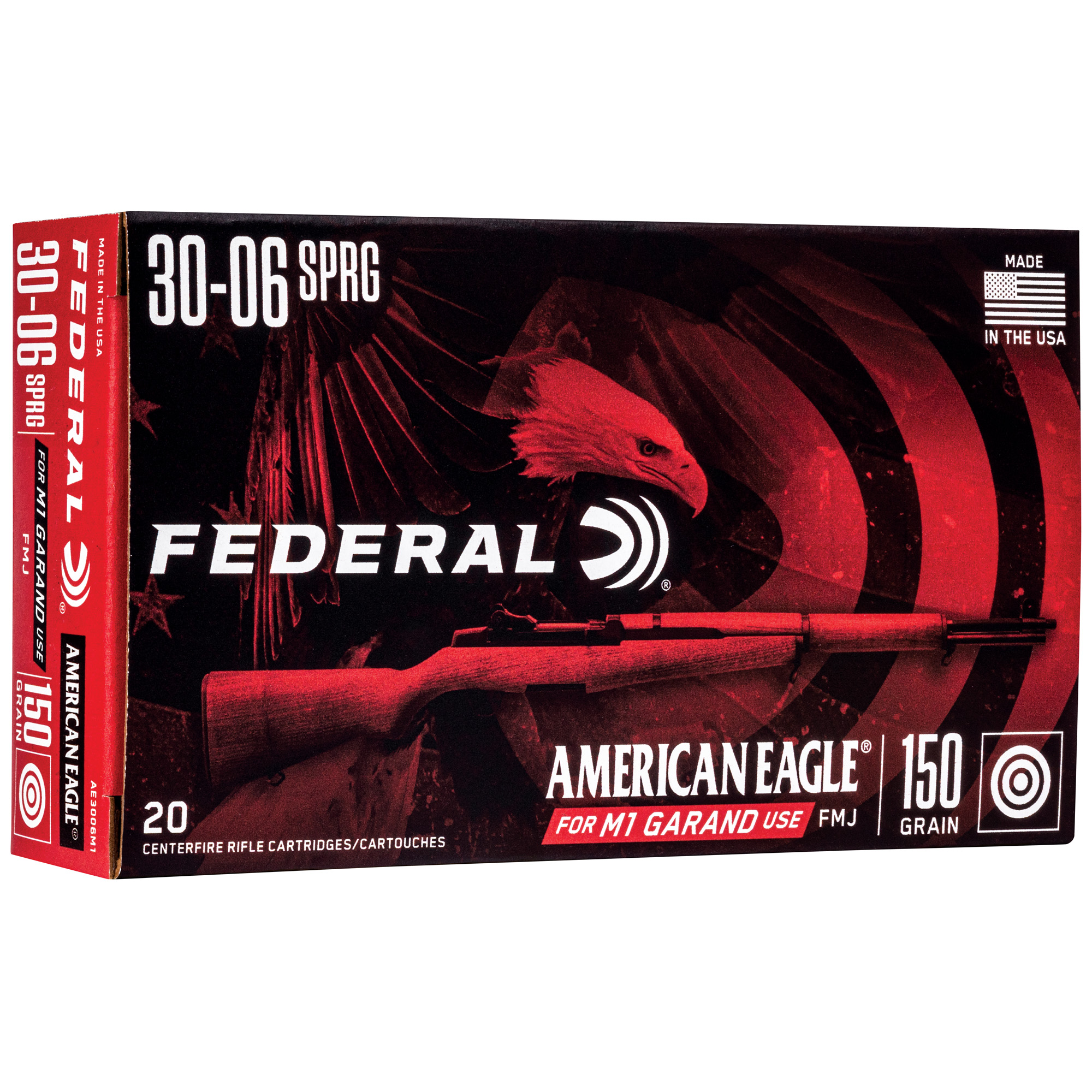 Federal Am Eagle 3006 150 Grain FMJ M1 20 bulk ammo product image