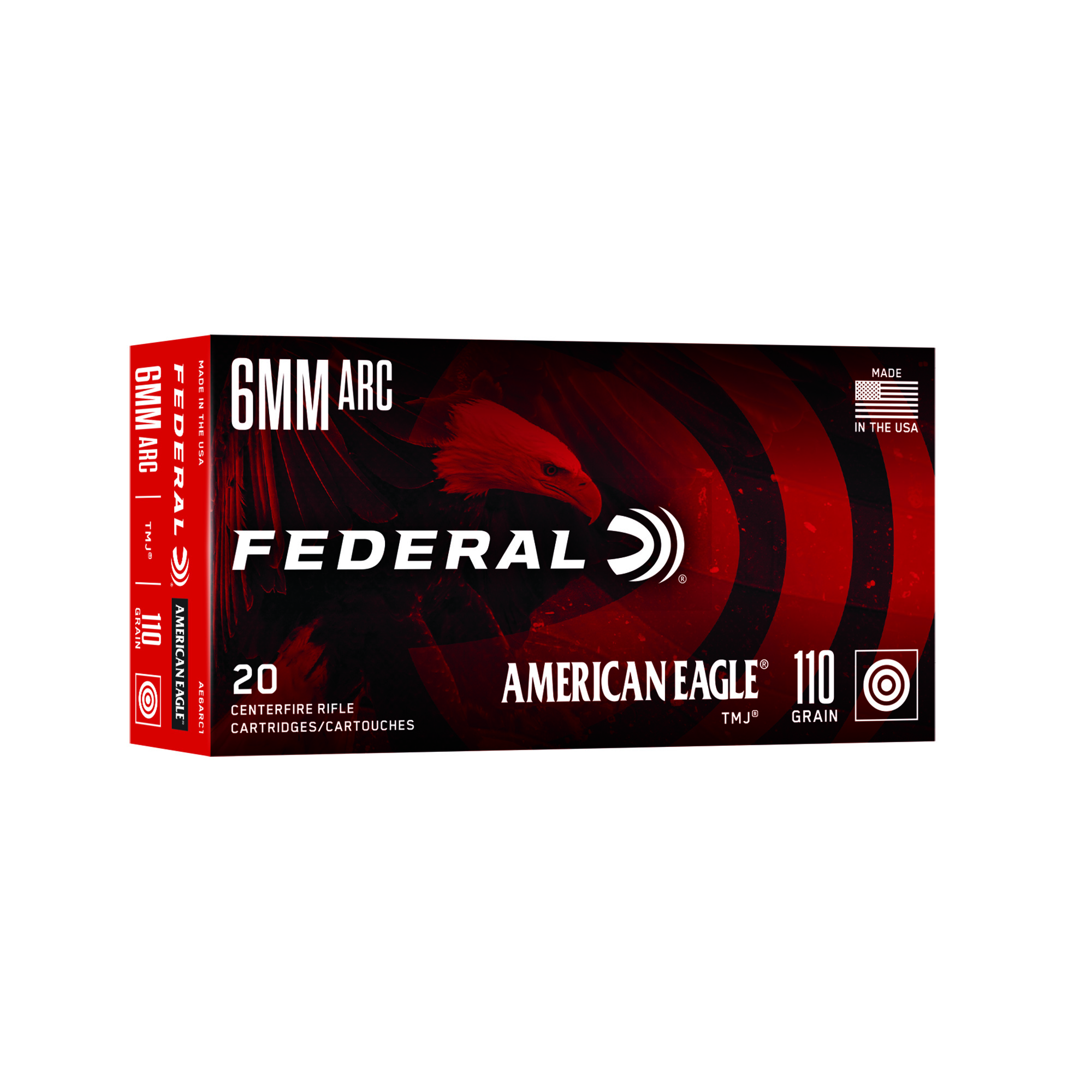 Federal Am Eagle 6mmarc 110 Grain TMJ 20/200 bulk ammo product image