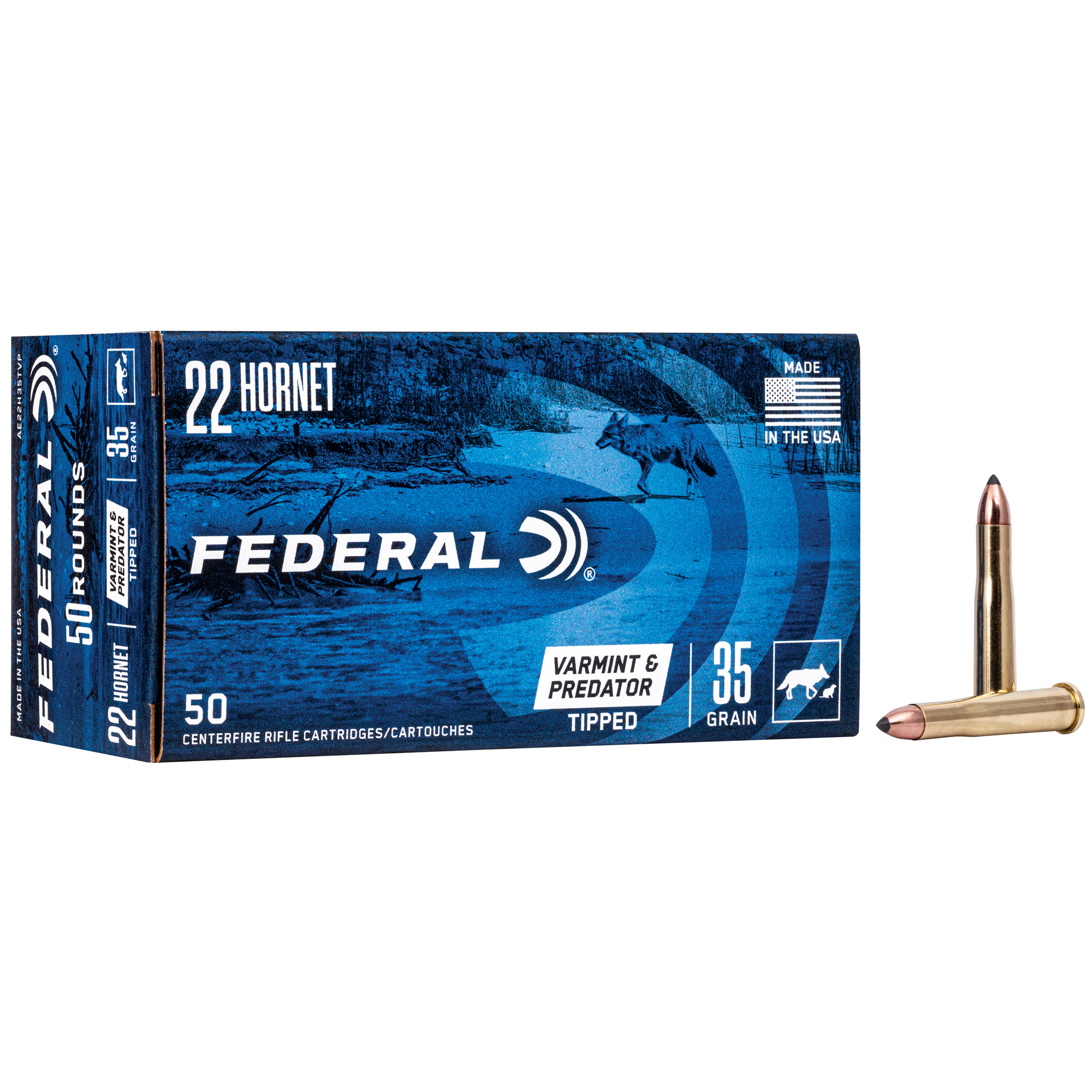 Federal Am Eagle V&p 22hrn 35 Grain 50/500 bulk ammo product image