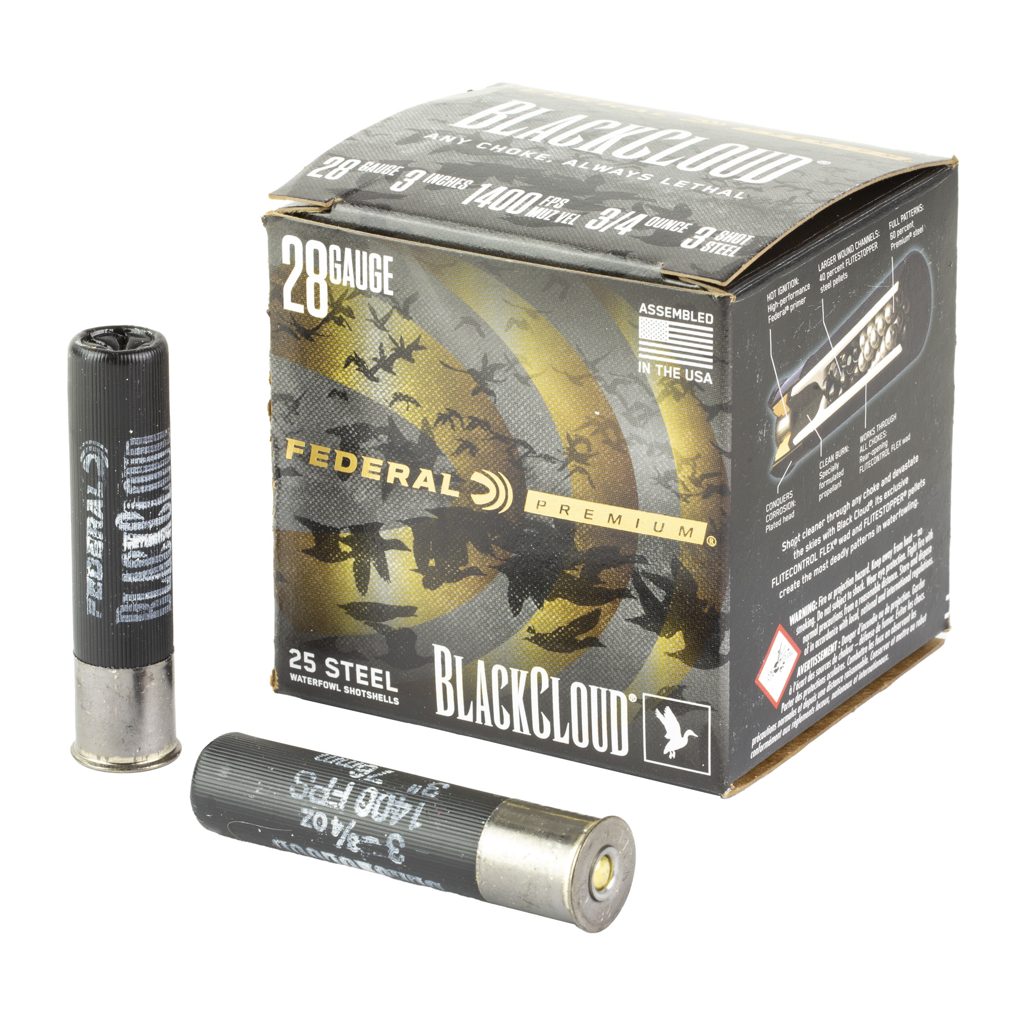 Federal BLK Cloud 28 Gauge 3″ #3 25/250 bulk ammo product image