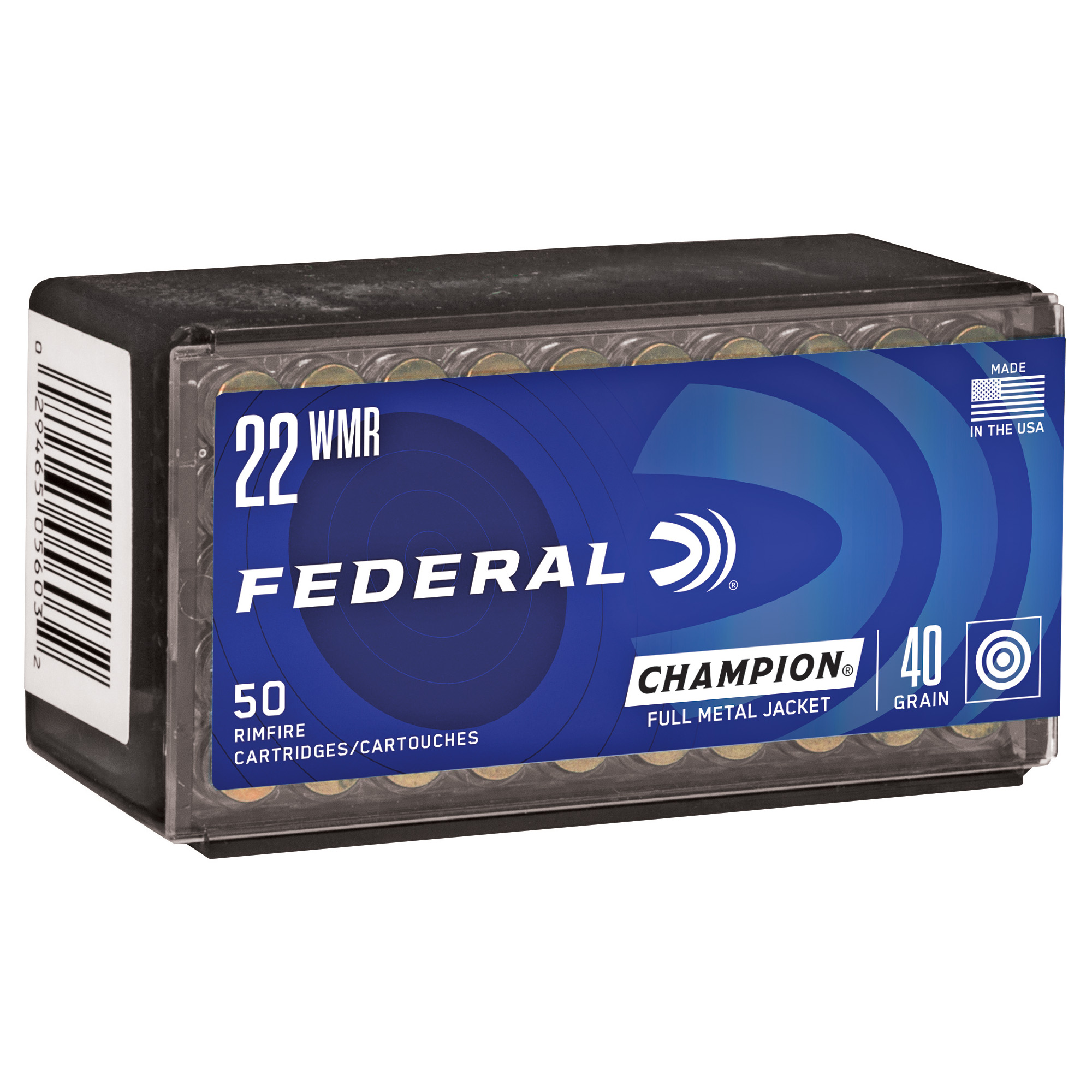 Federal Champ 22 WMR 40 Grain FMJ 50/3000 bulk ammo product image