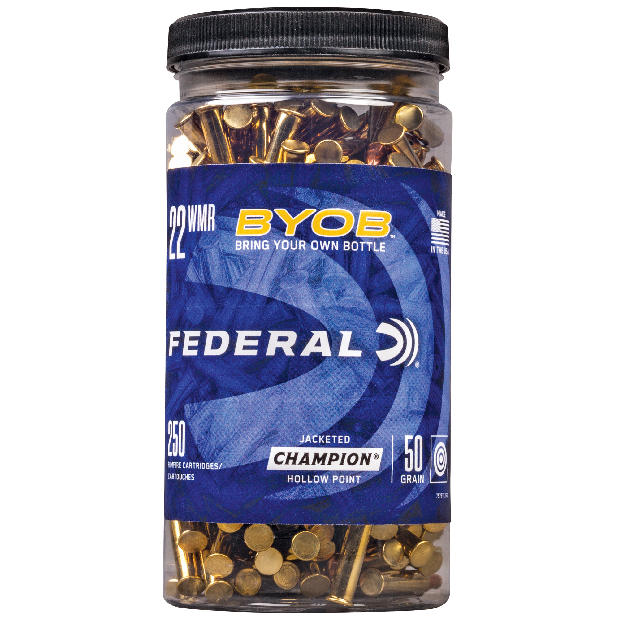 Federal Champ 22 WMR 50 Grain JHP 250 Count Byob bulk ammo product image