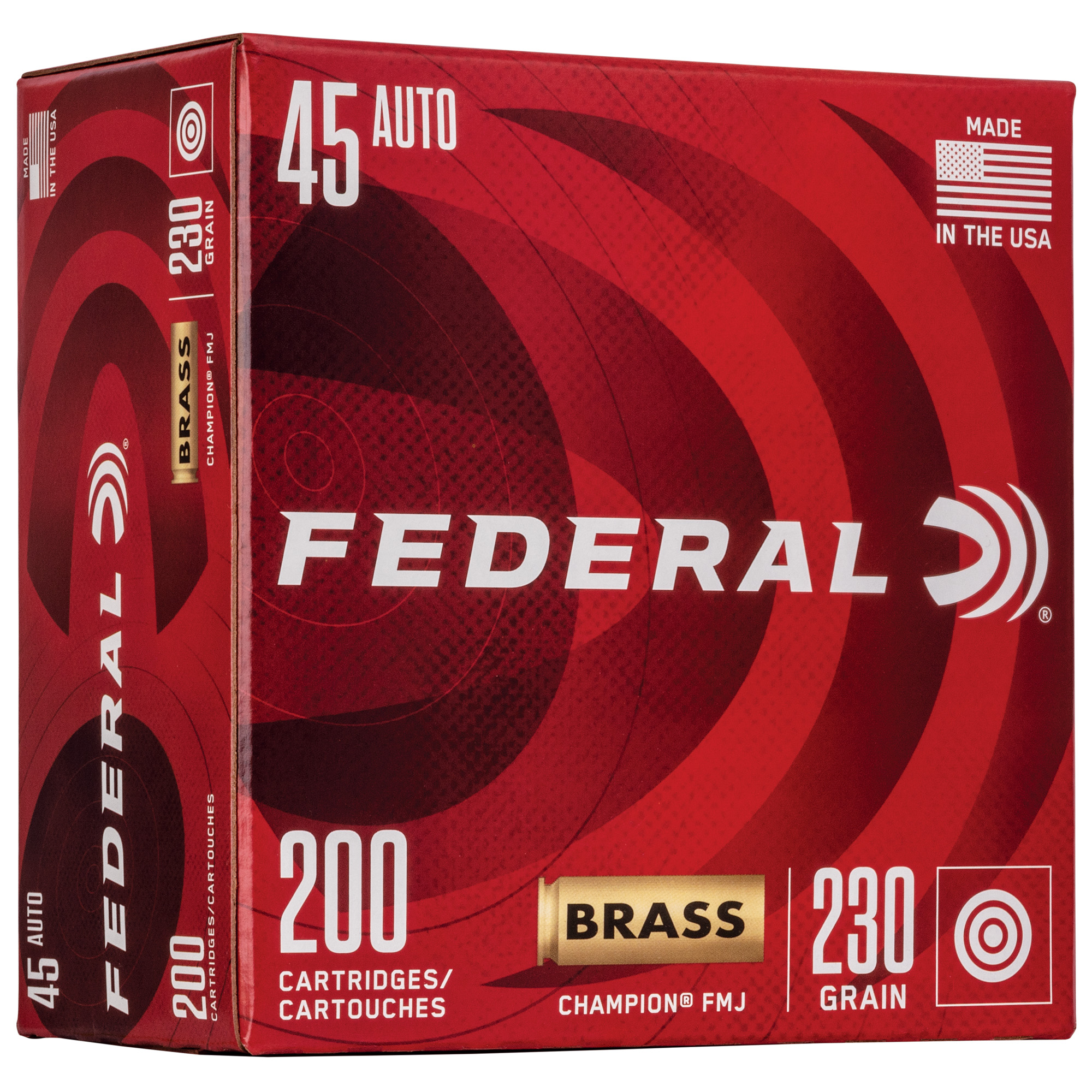 Federal Champ 45 ACP 230 Grain FMJ 200 Count bulk ammo product image