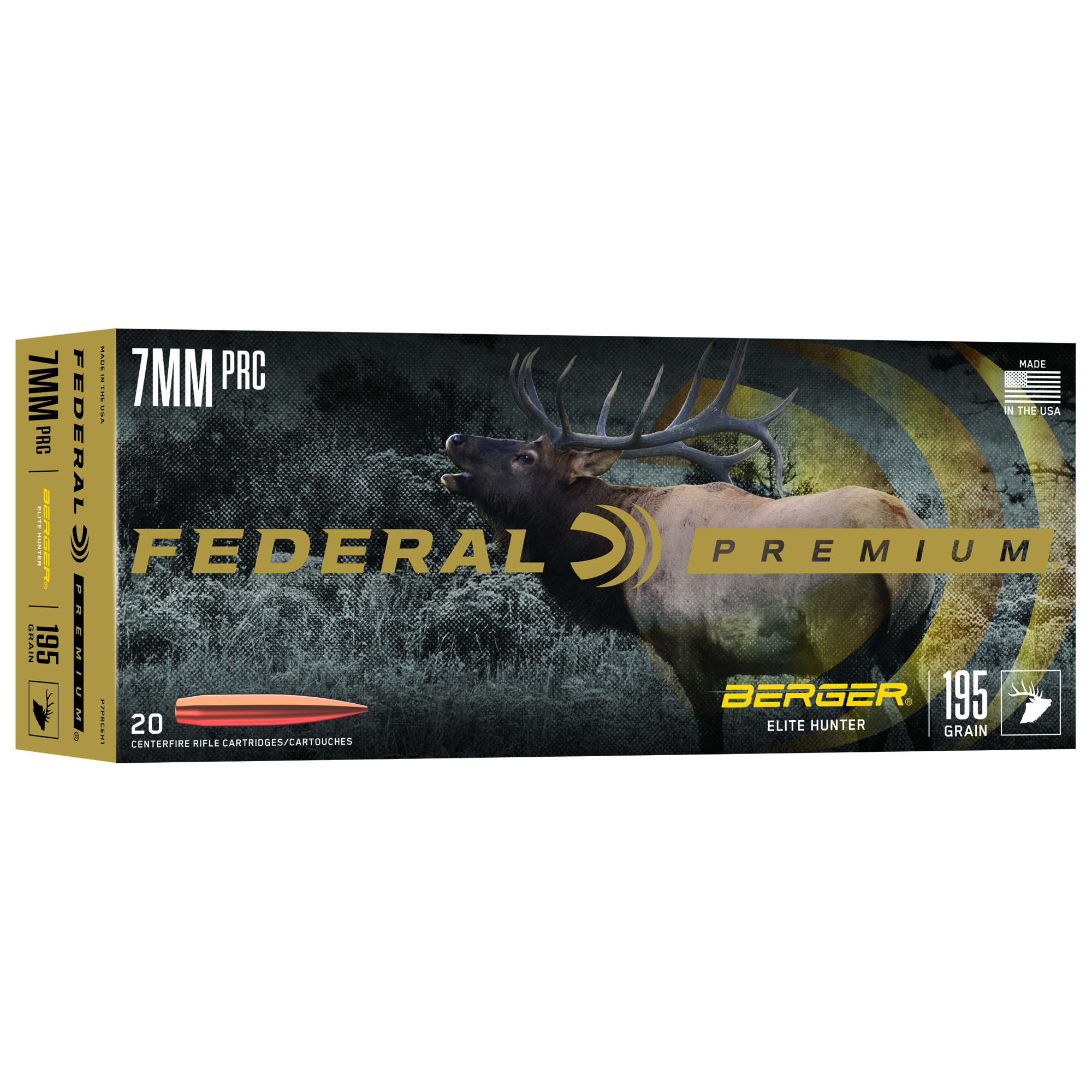 Federal Elite Hntr 7mm PRC 195 Grain 20/200 bulk ammo product image