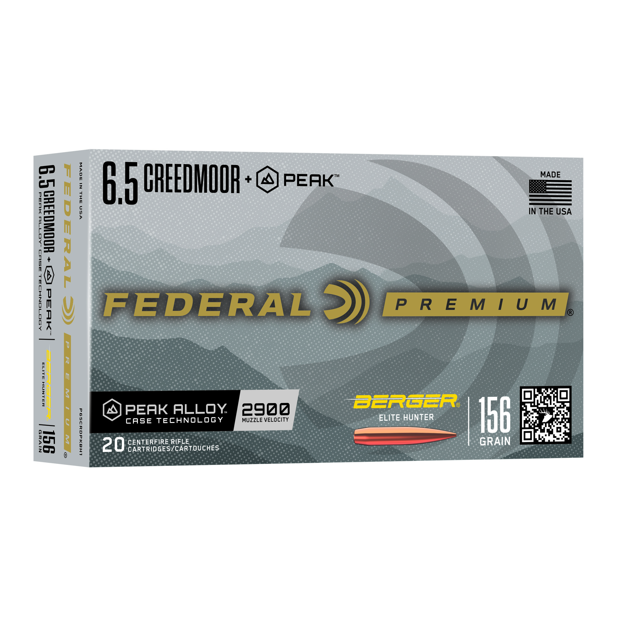 Federal Elt Hntr Peak 6.5cm 156 Grain 20/200 bulk ammo product image
