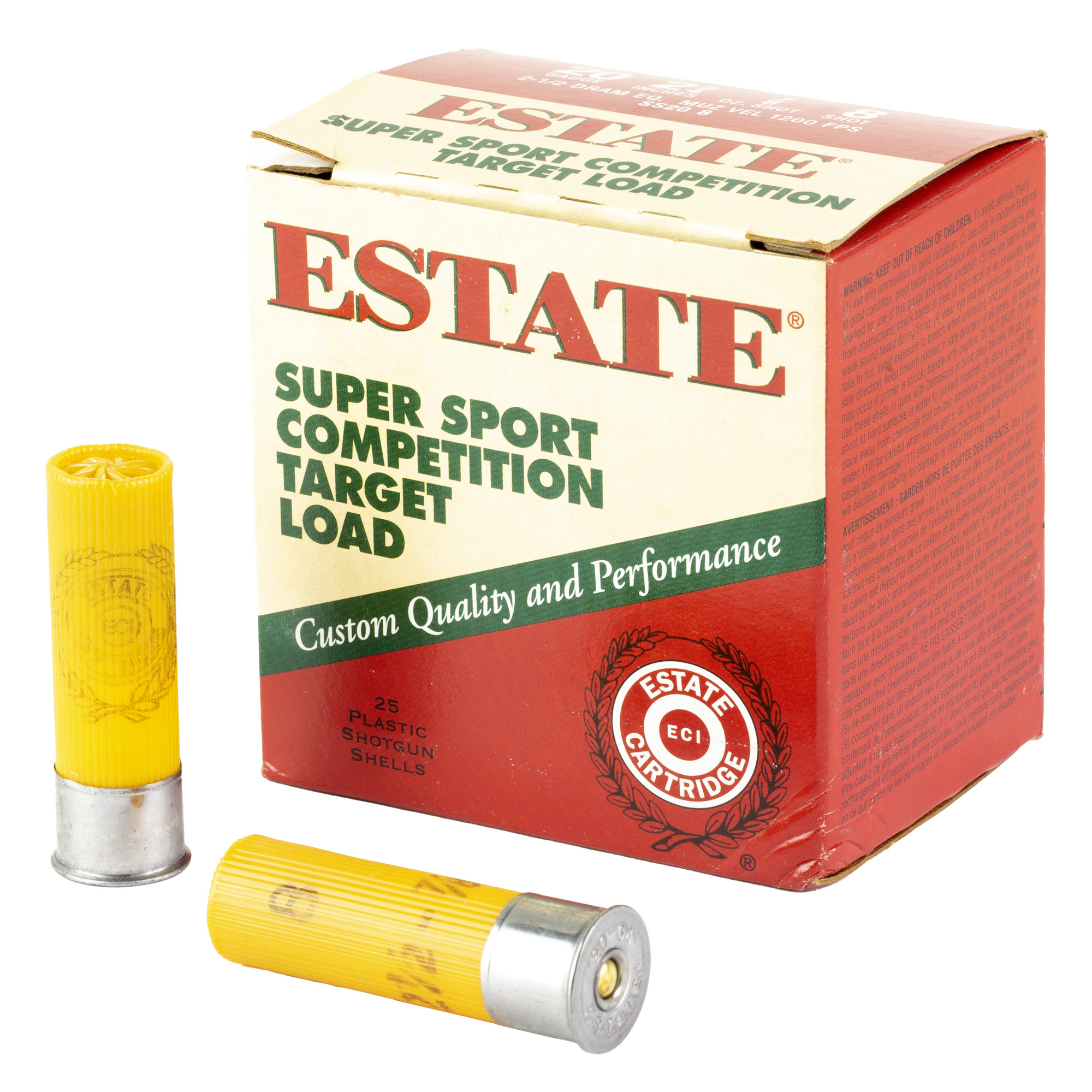 Federal Estate Ss 20 Gauge 2.75″ #8 25/250 bulk ammo product image
