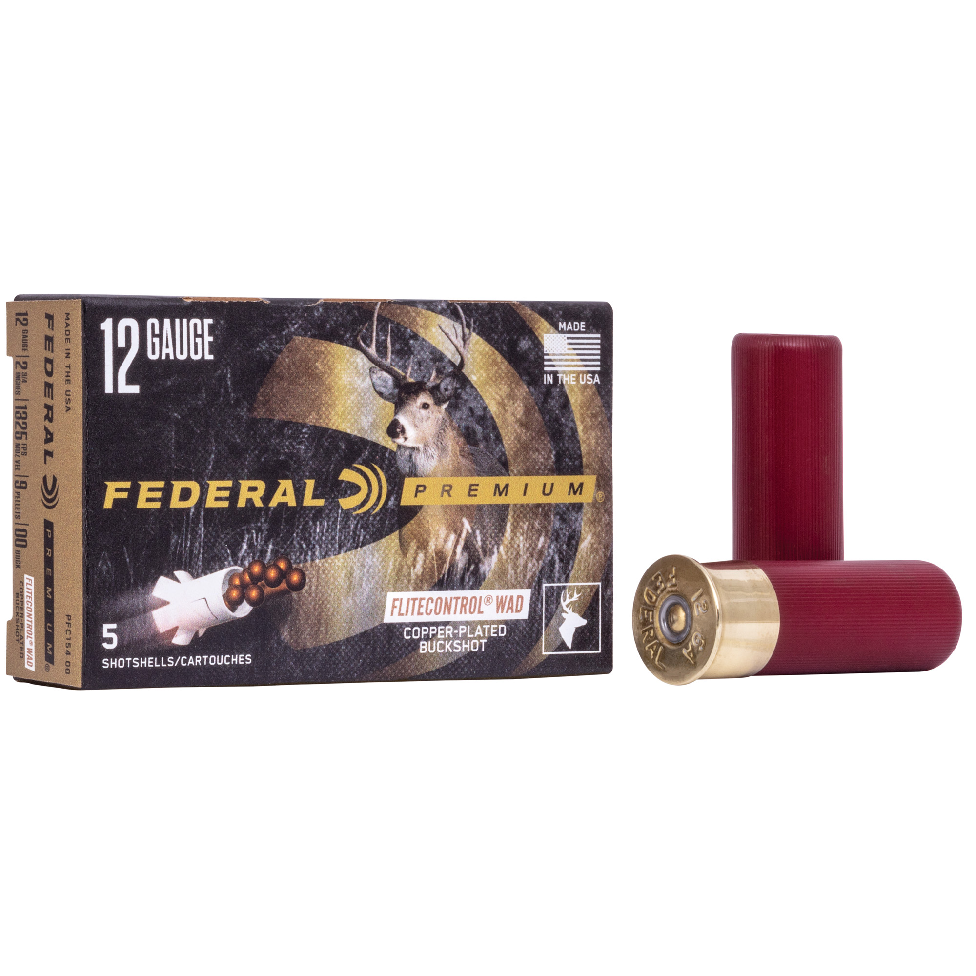 Federal Flt Crtl 12 Gauge 2.75″ 00 Bck 5/250 bulk ammo product image