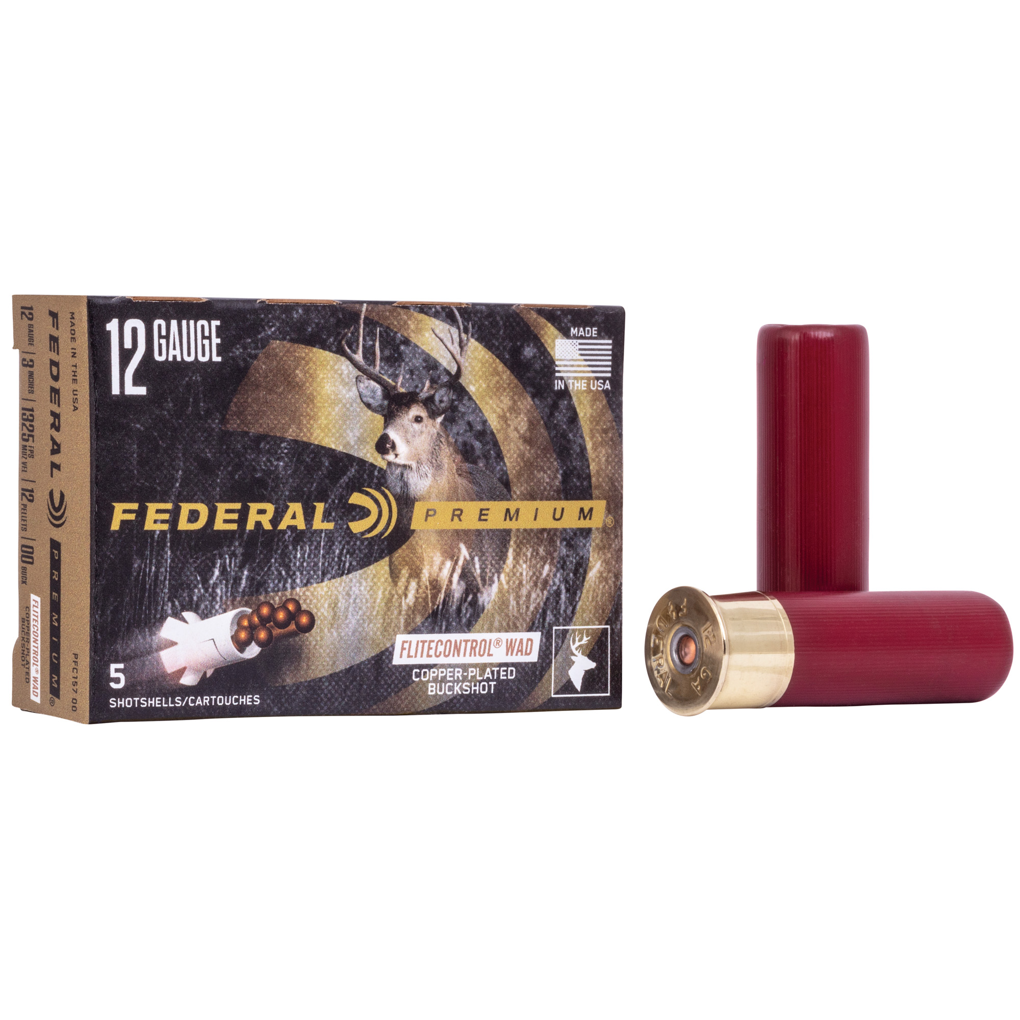 Federal Flt Ctrl 12 Gauge 3″ 00 Bck 5/250 bulk ammo product image