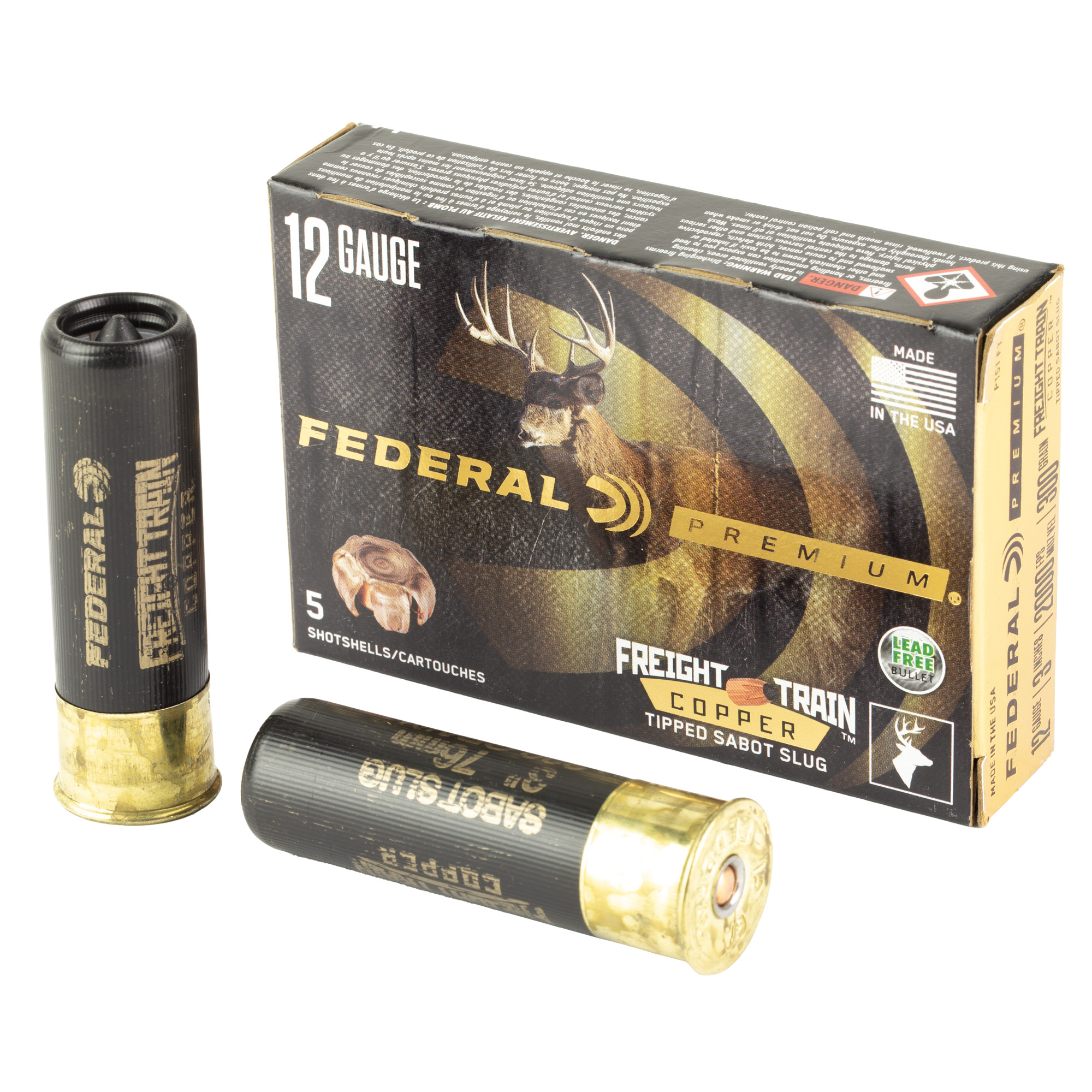 Federal Frt Trn 12 Gauge 3″ 300 Grain Slug 5/50 bulk ammo product image