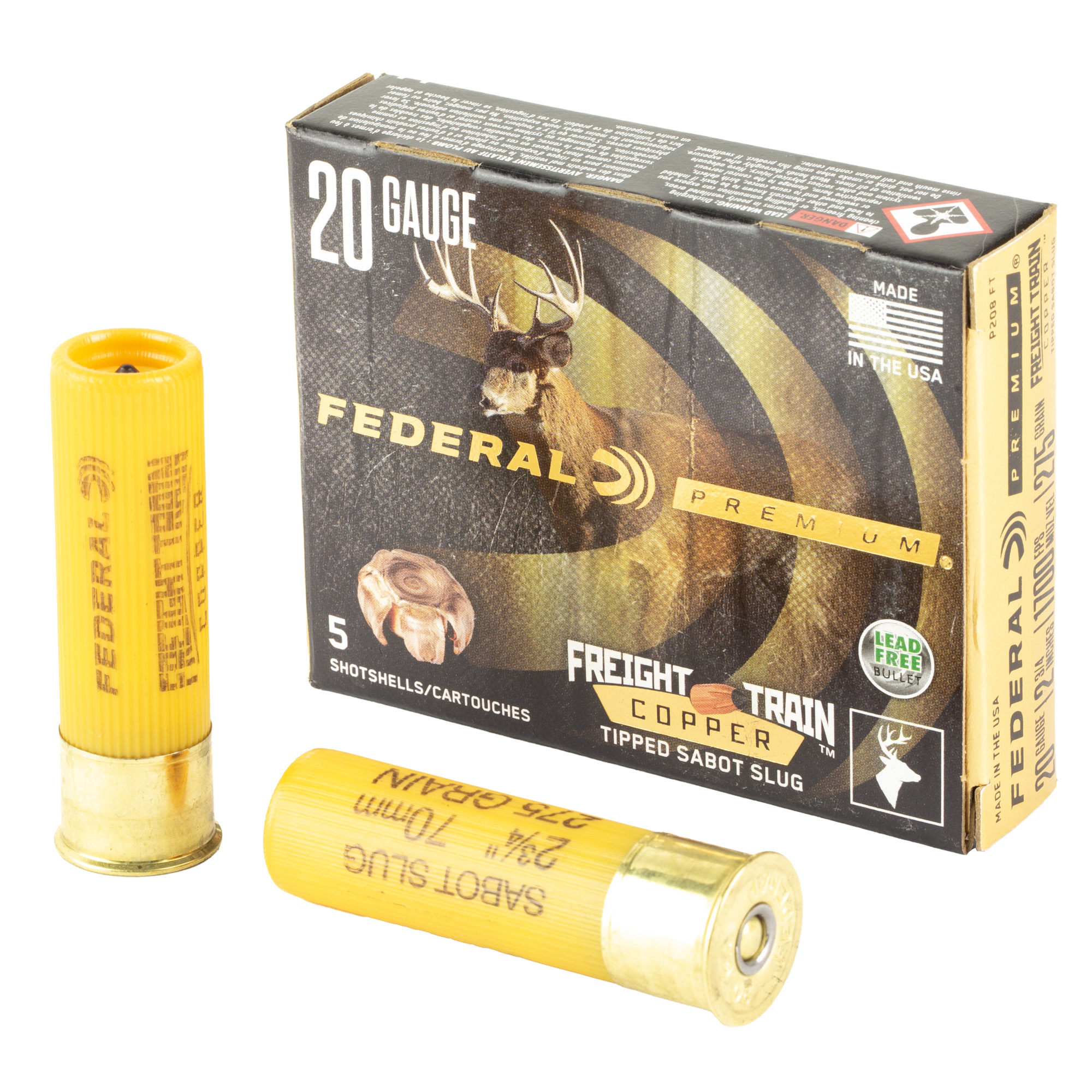 Federal Frt Trn 20 Gauge 2.75″ 275 Grain Slg 5/50 bulk ammo product image