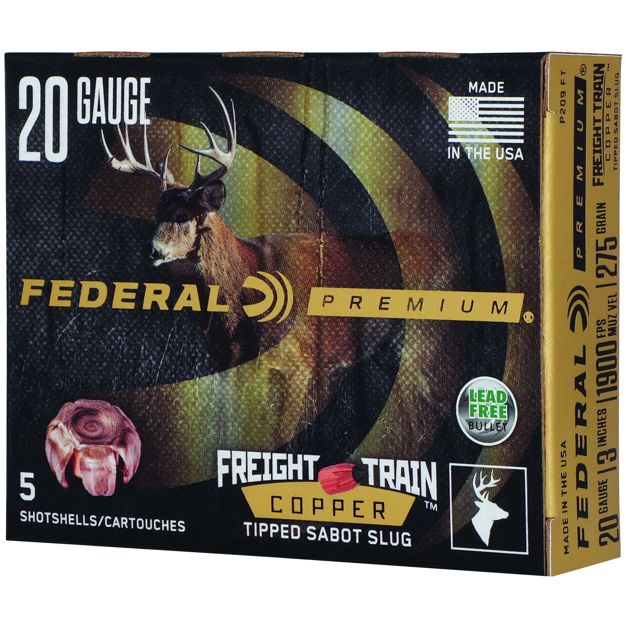 Federal Frt Trn 20 Gauge 3″ 275 Grain Slg 5/50 bulk ammo product image