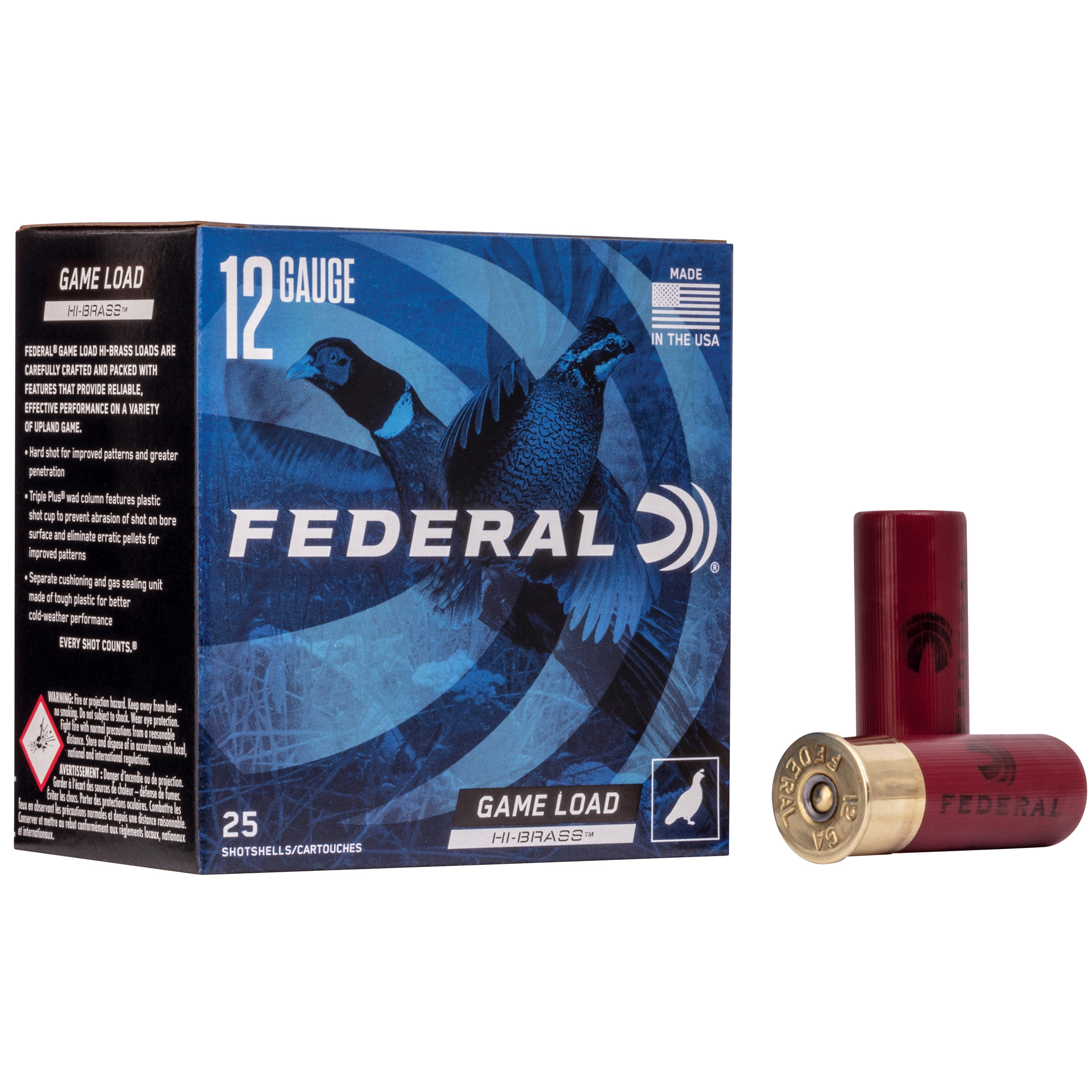 Federal Game Load 12 Gauge 2.75″ #7.5 25/250 bulk ammo product image