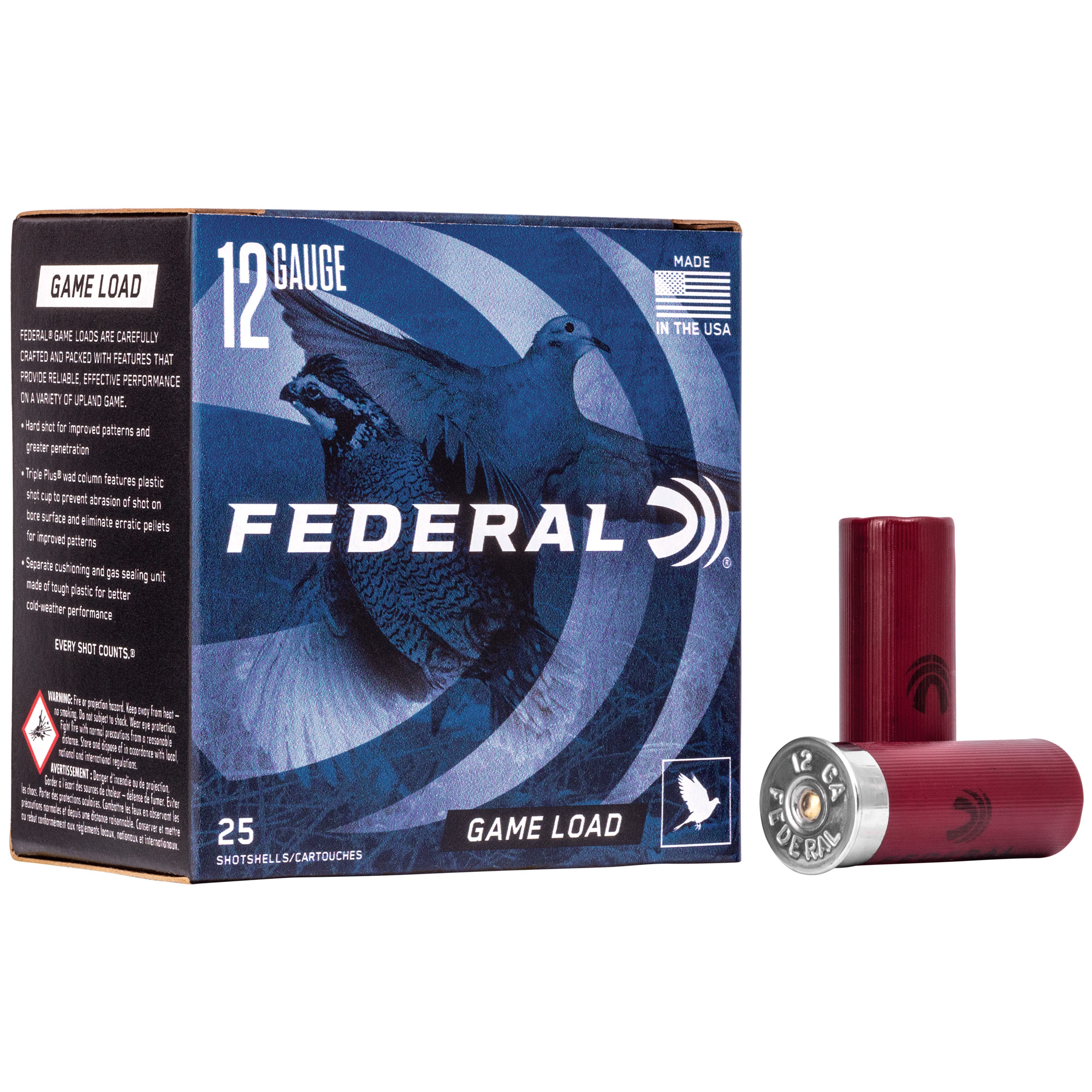 Federal Game Load 12 Gauge 2″ 3/4″ #8 25/250 bulk ammo product image