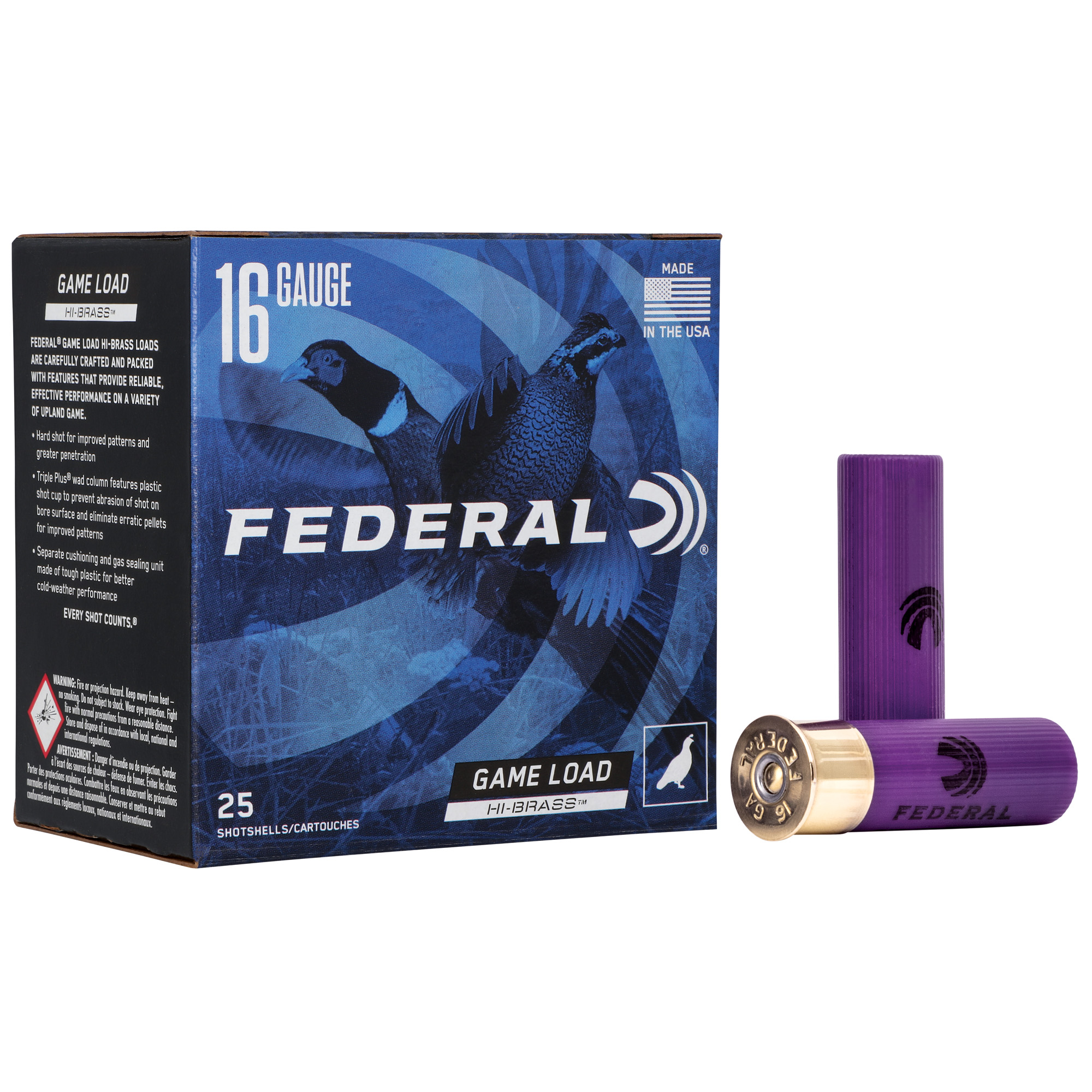 Federal Game Load 16 Gauge 2.75″ #7.5 25/250 bulk ammo product image