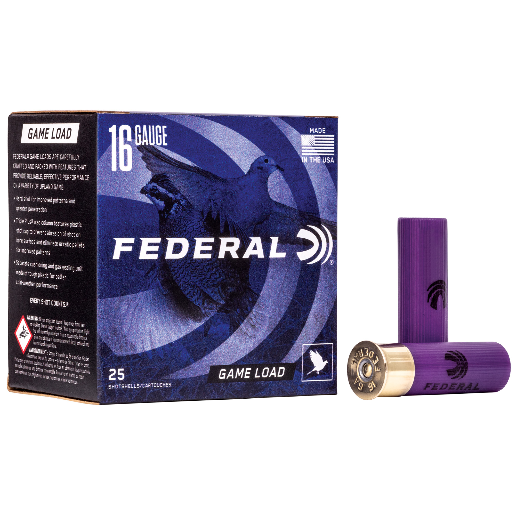 Federal Game Load 16 Gauge 2″ 3/4″ #8 25/250 bulk ammo product image