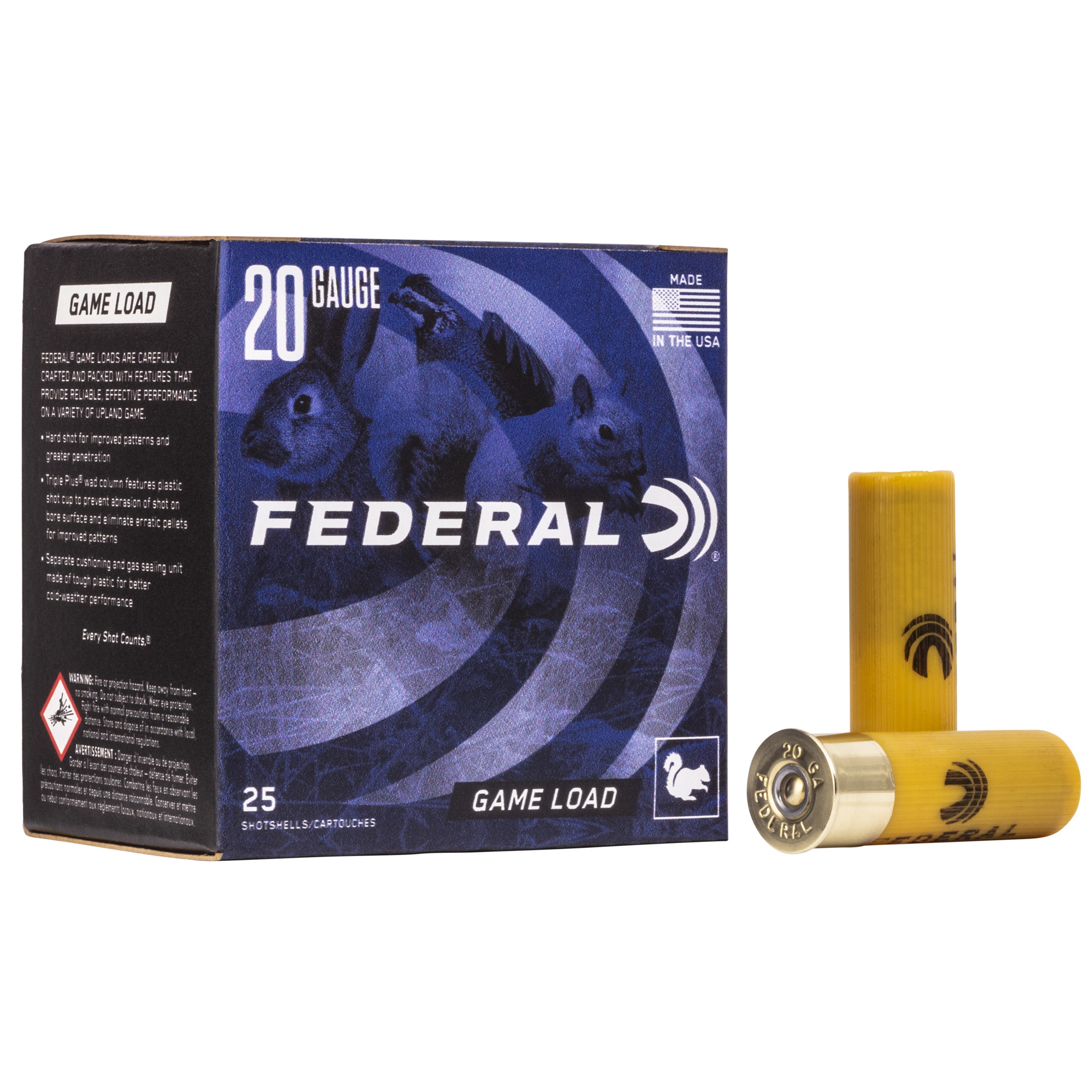 Federal Game Load 20 Gauge 2″ 3/4″ #6 25/250 bulk ammo product image