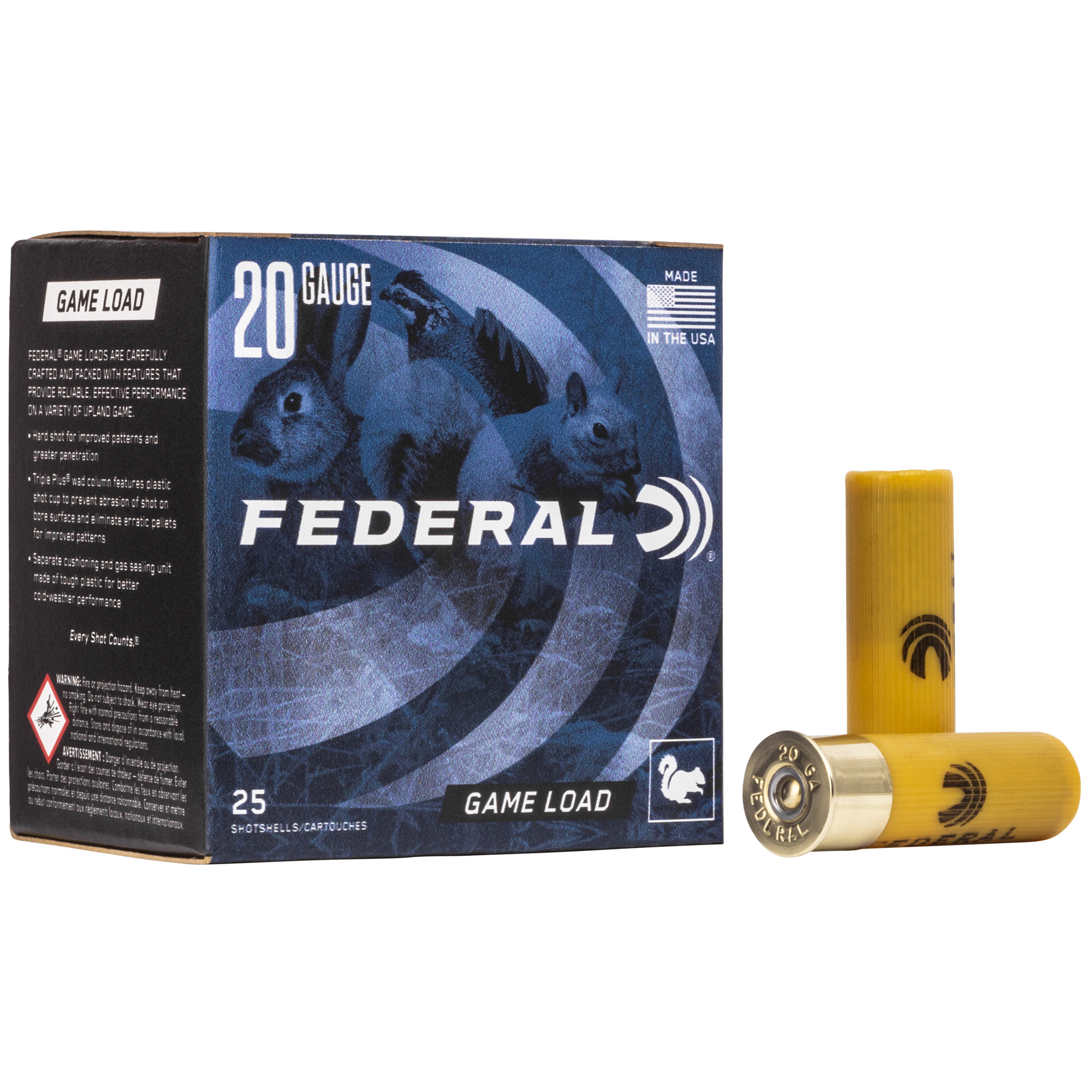 Federal Game Load 20 Gauge 2″ 3/4″ #7.5 25/ bulk ammo product image