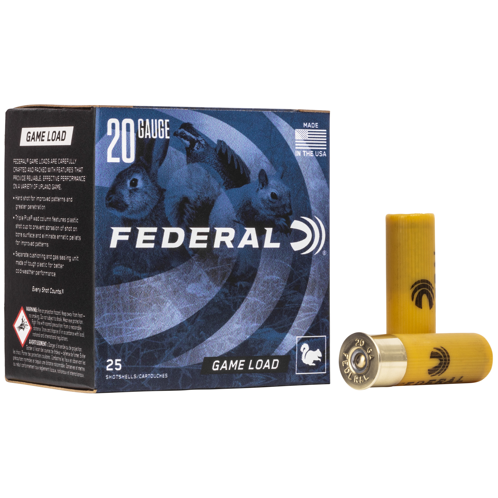 Federal Game Load 20 Gauge 2″ 3/4″ #8 25/250 bulk ammo product image