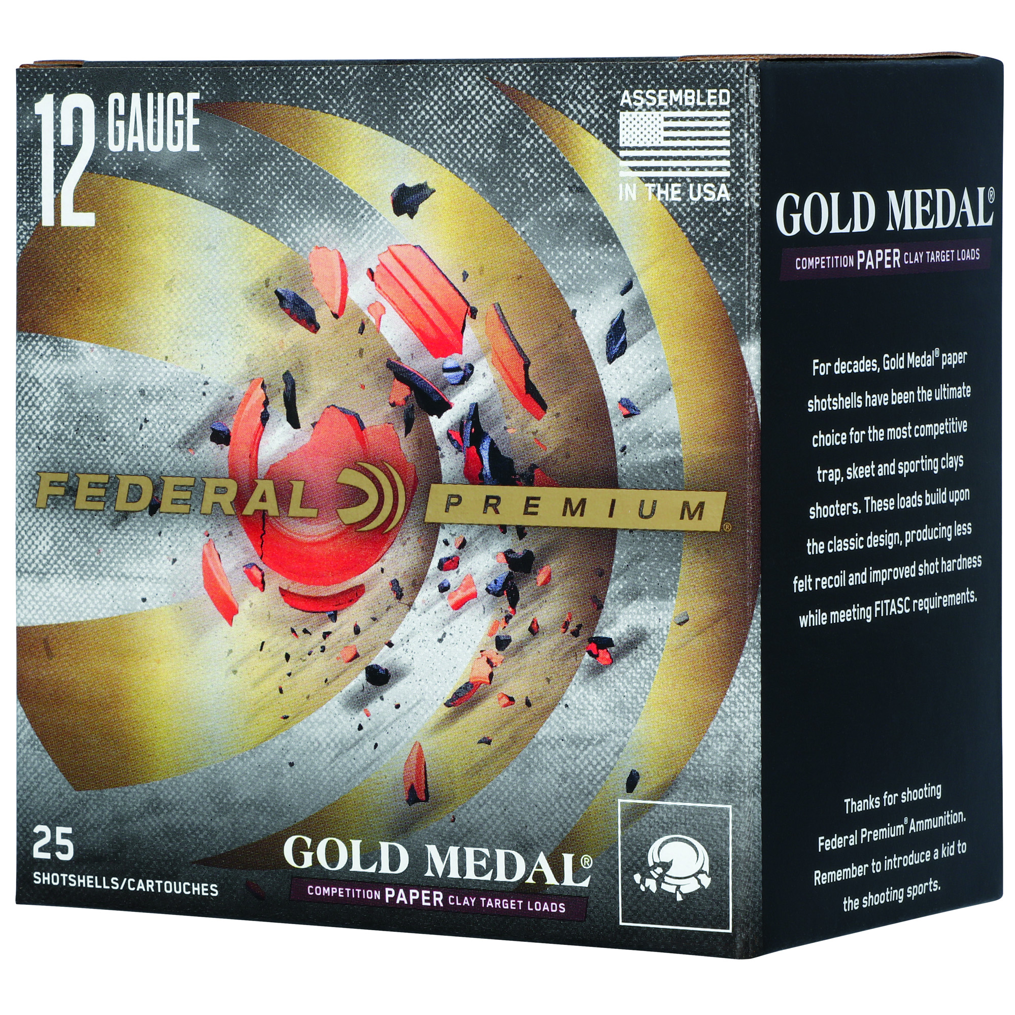 Federal Gld Mdl 12 Gauge 2.75″ 1 oz #7.5 Shot 25 bulk ammo product image