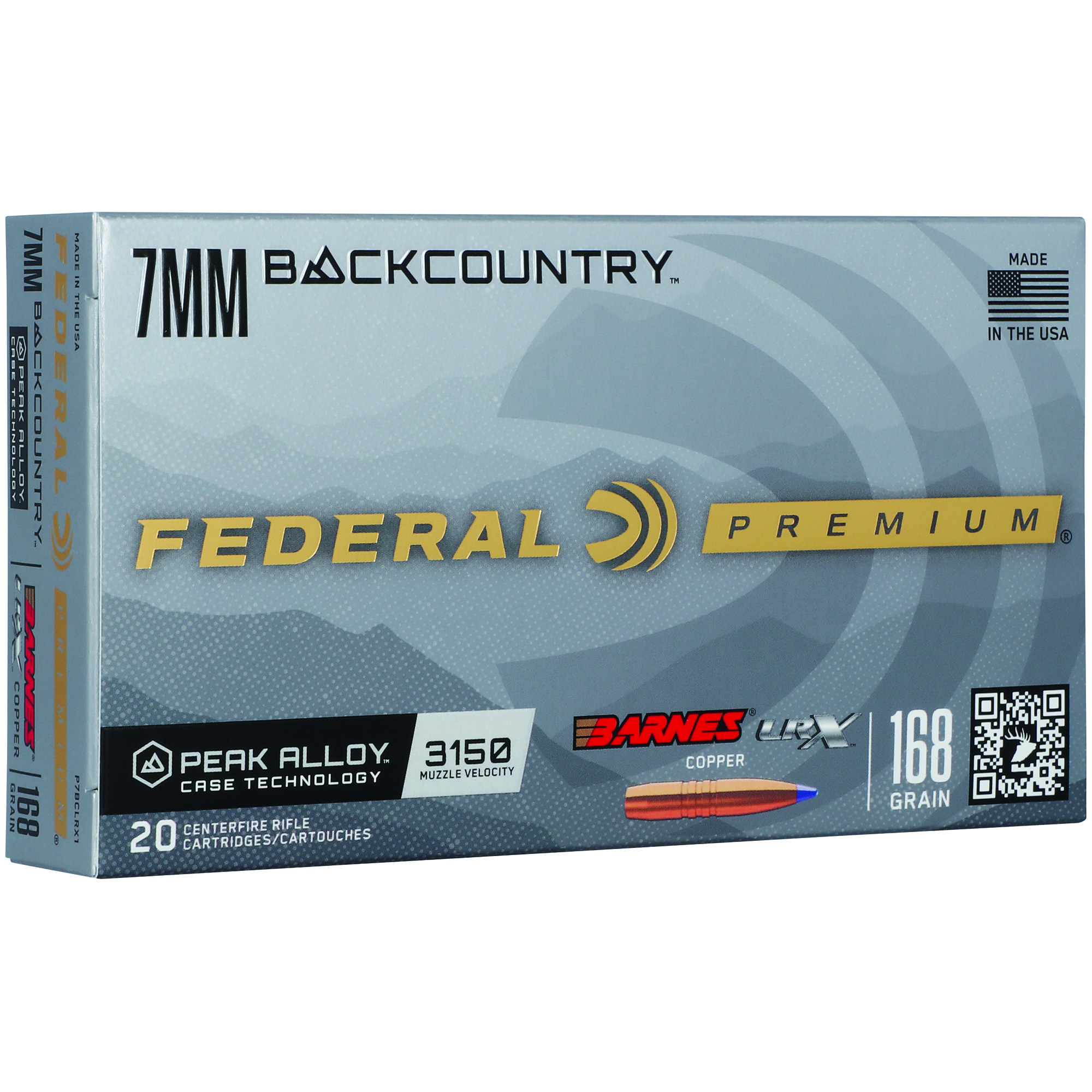 Federal Gld Mdl Barn 7mm Bc 168 Grain 20/200 bulk ammo product image