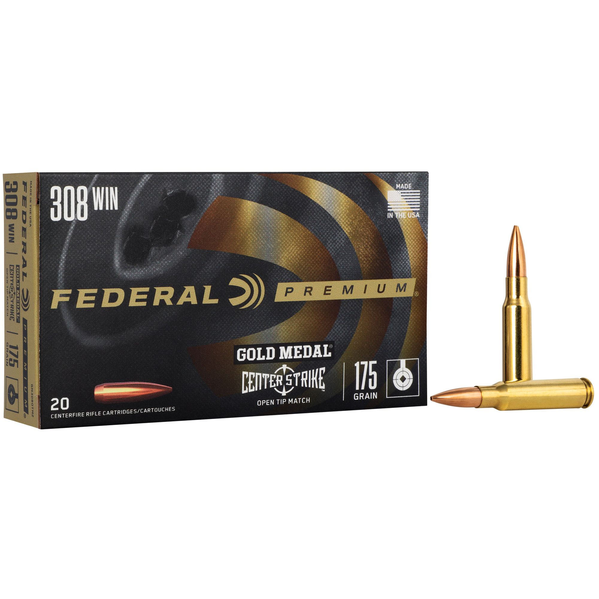 Federal Gold Mdl 308win 175 Grain OTM 20/200 bulk ammo product image