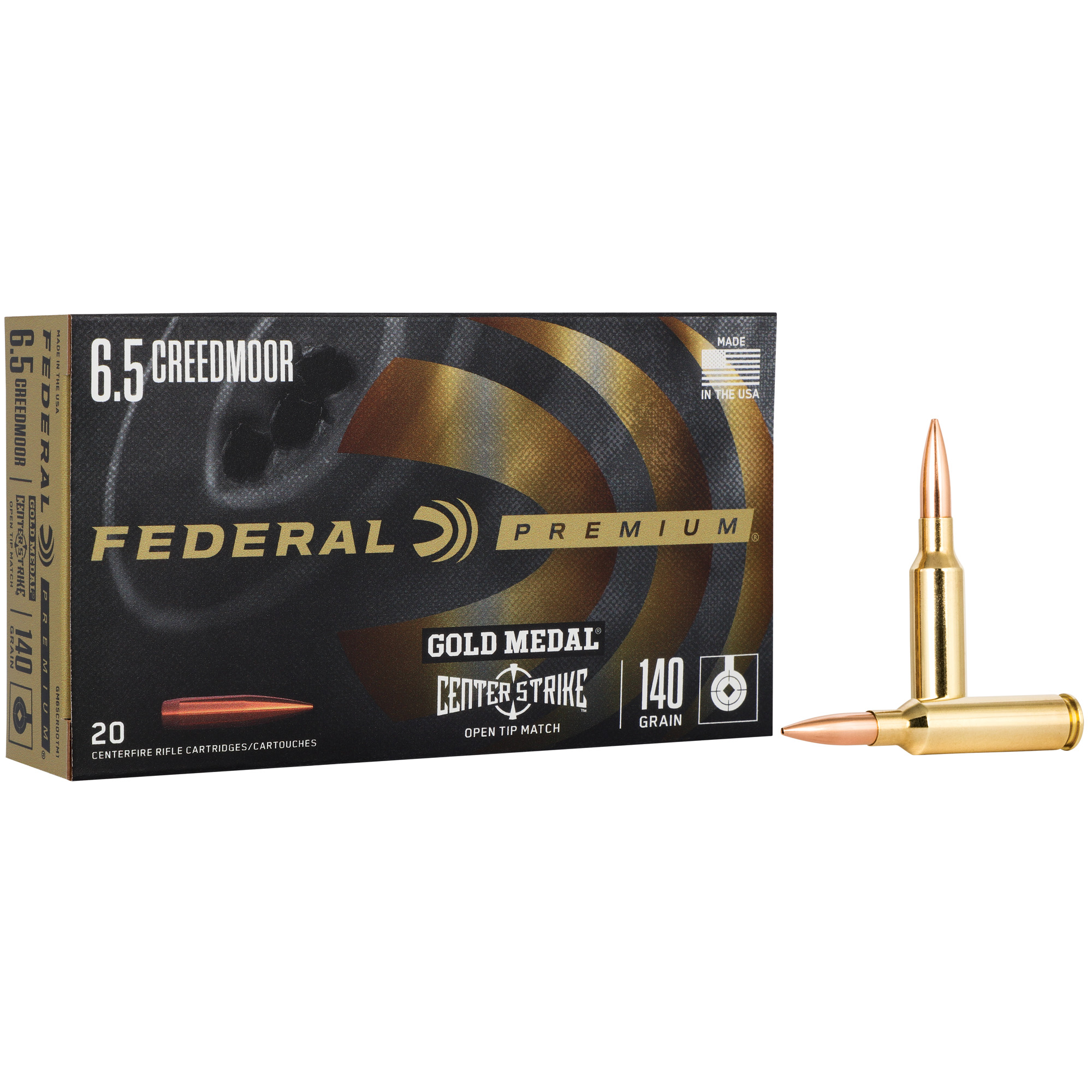 Federal Gold Mdl 6.5crd 140 Grain OTM 20/200 bulk ammo product image