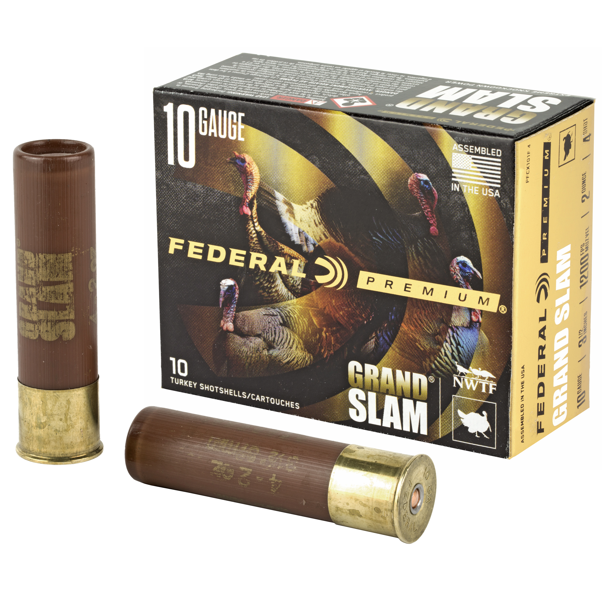 Federal Grand Slam 10 Gauge 3.5″ #4 2 oz 10/5 bulk ammo product image