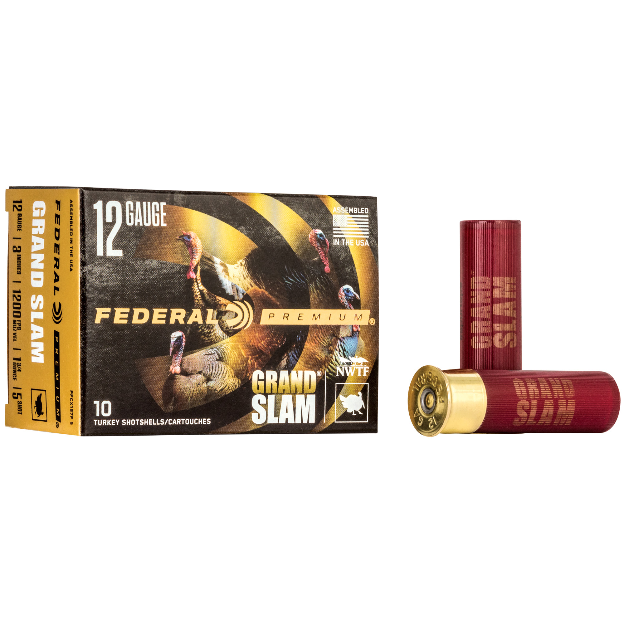 Federal Grand Slam 12 Gauge 3″ #5 1.75 oz 10/ bulk ammo product image