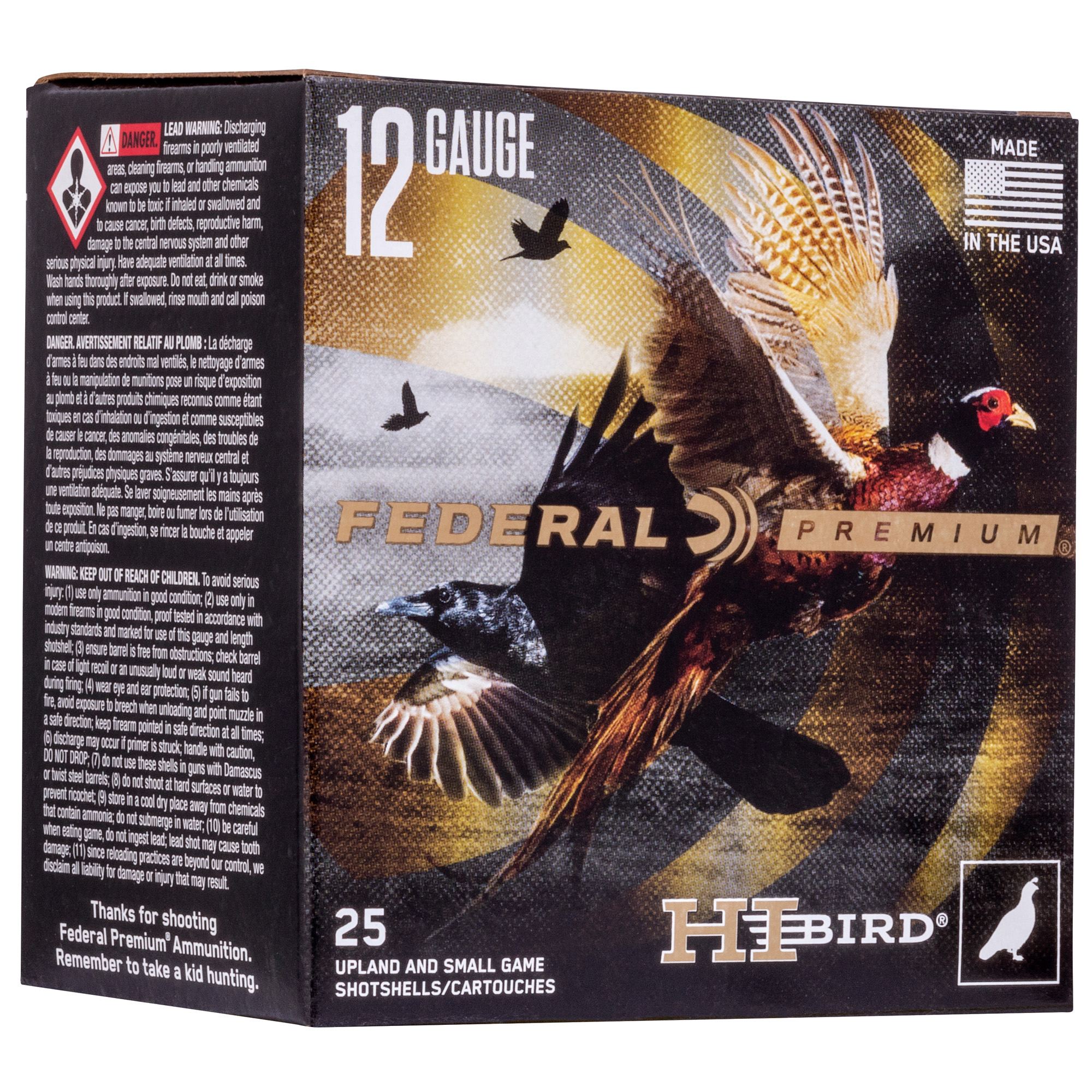 Federal Hi-Bird 12 Gauge 2.75″ #5 25/250 bulk ammo product image
