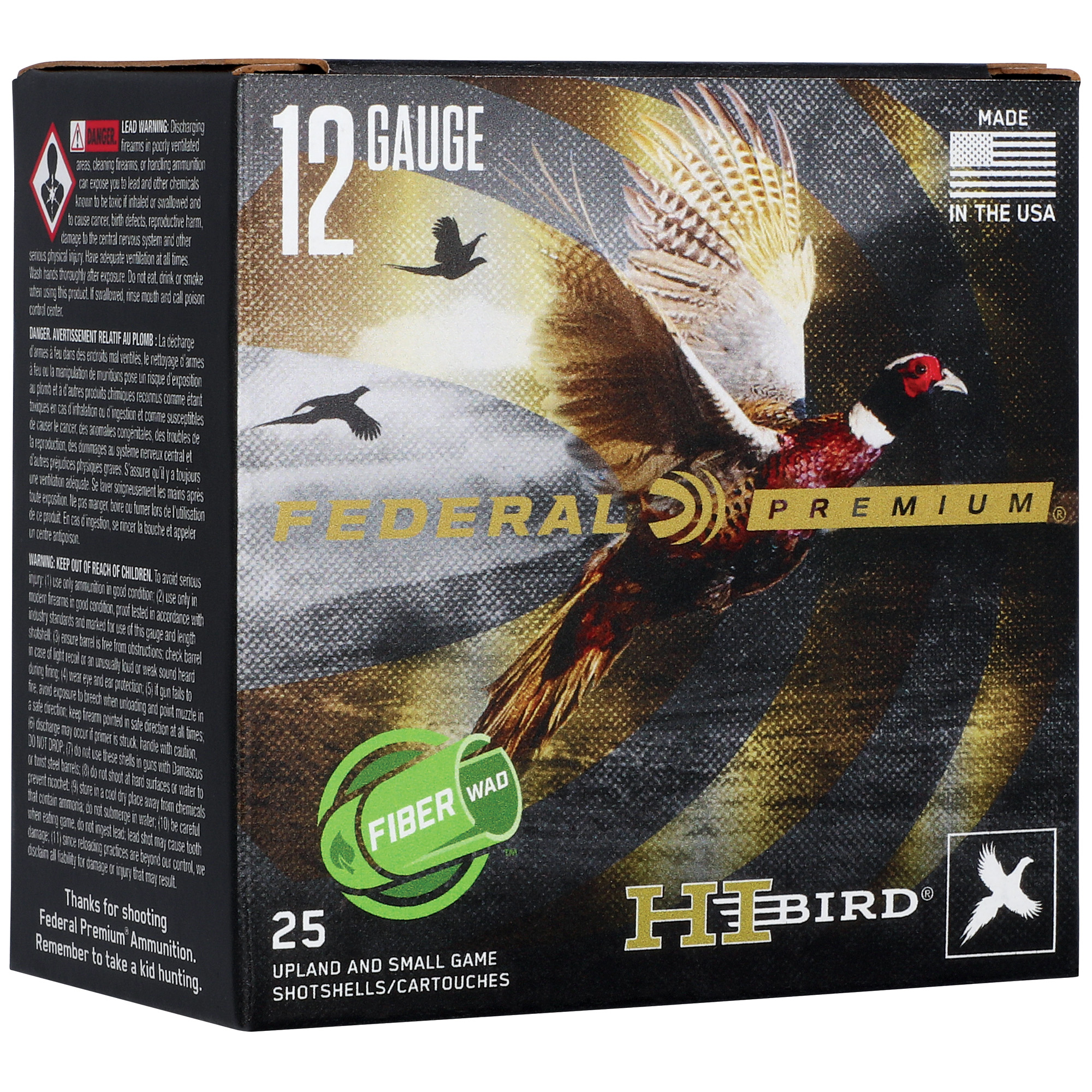 Federal Hi-Bird 12 Gauge 2.75″ #5 25/250 bulk ammo product image