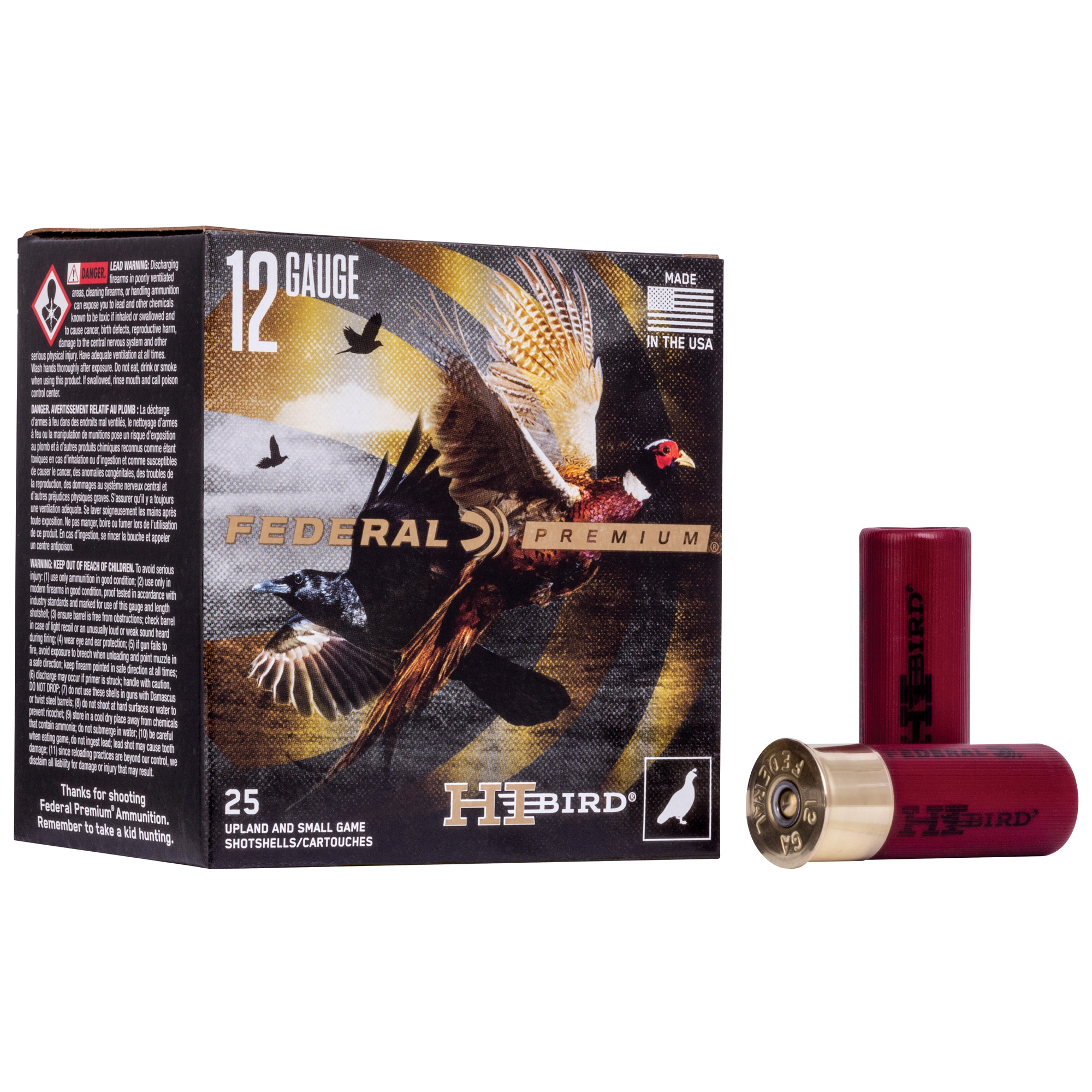 Federal Hi-Bird 12 Gauge 2.75″ #7.5 25/250 bulk ammo product image