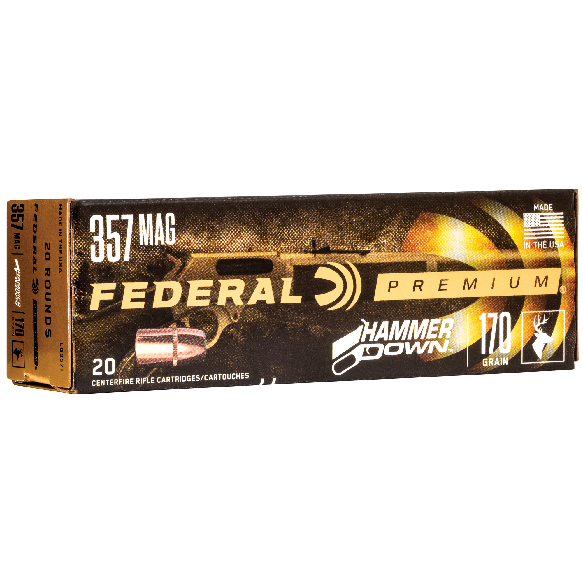 Federal HMR Dwn 357mag 170 Grain SP 20/200 bulk ammo product image