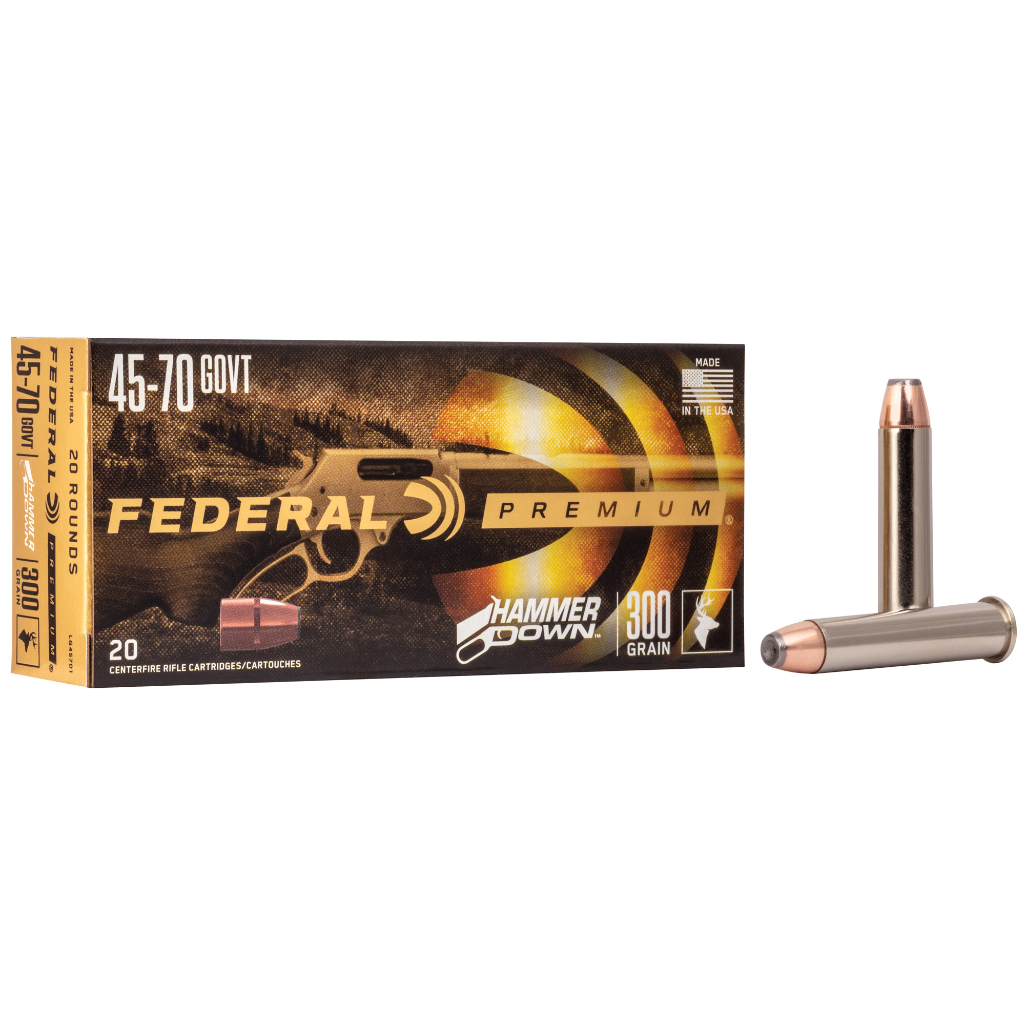 Federal HMR Dwn 45-70gvt 300 Grain SP 20/200 bulk ammo product image