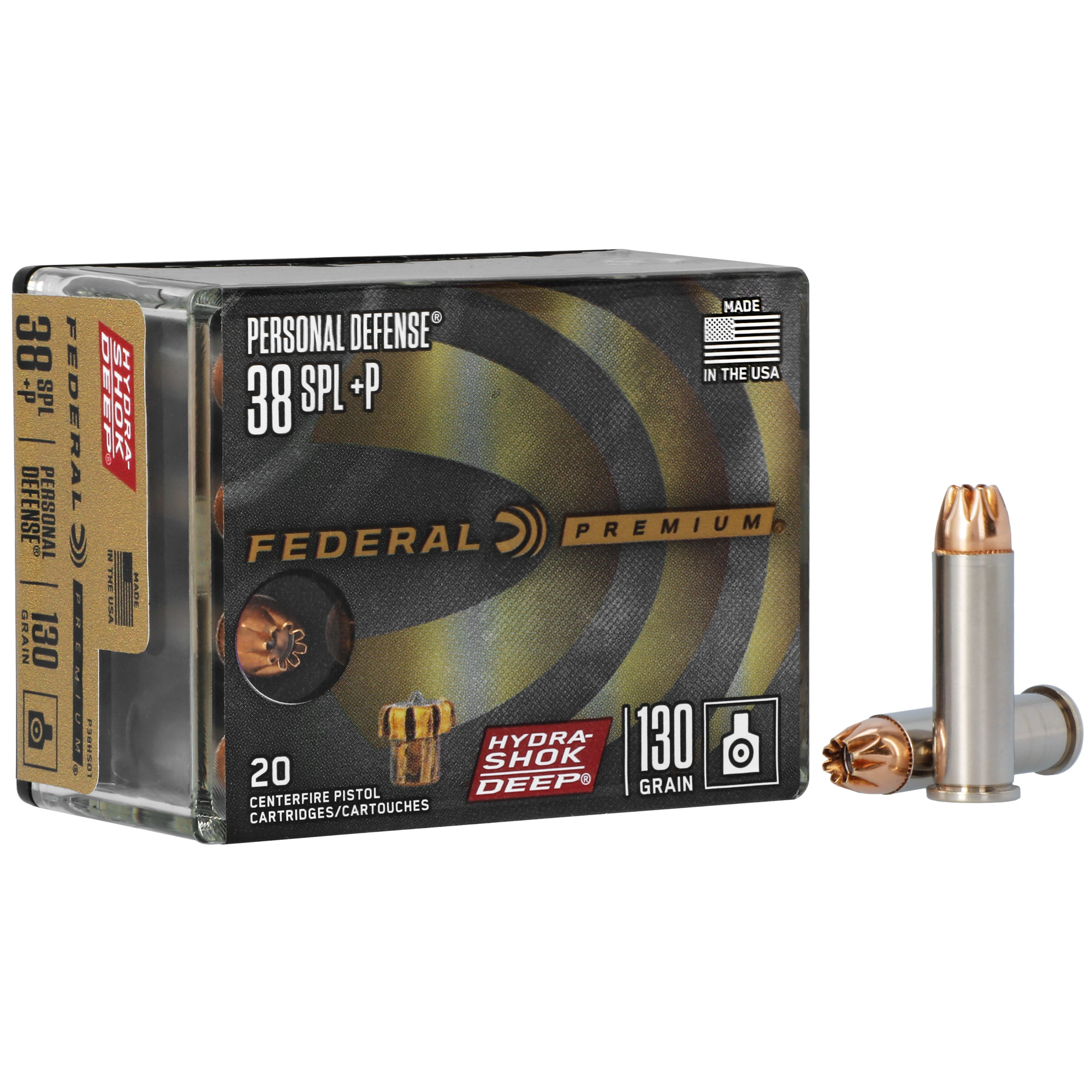 Federal Hs Dp 38spl+p 130 Grain 20/200 bulk ammo product image