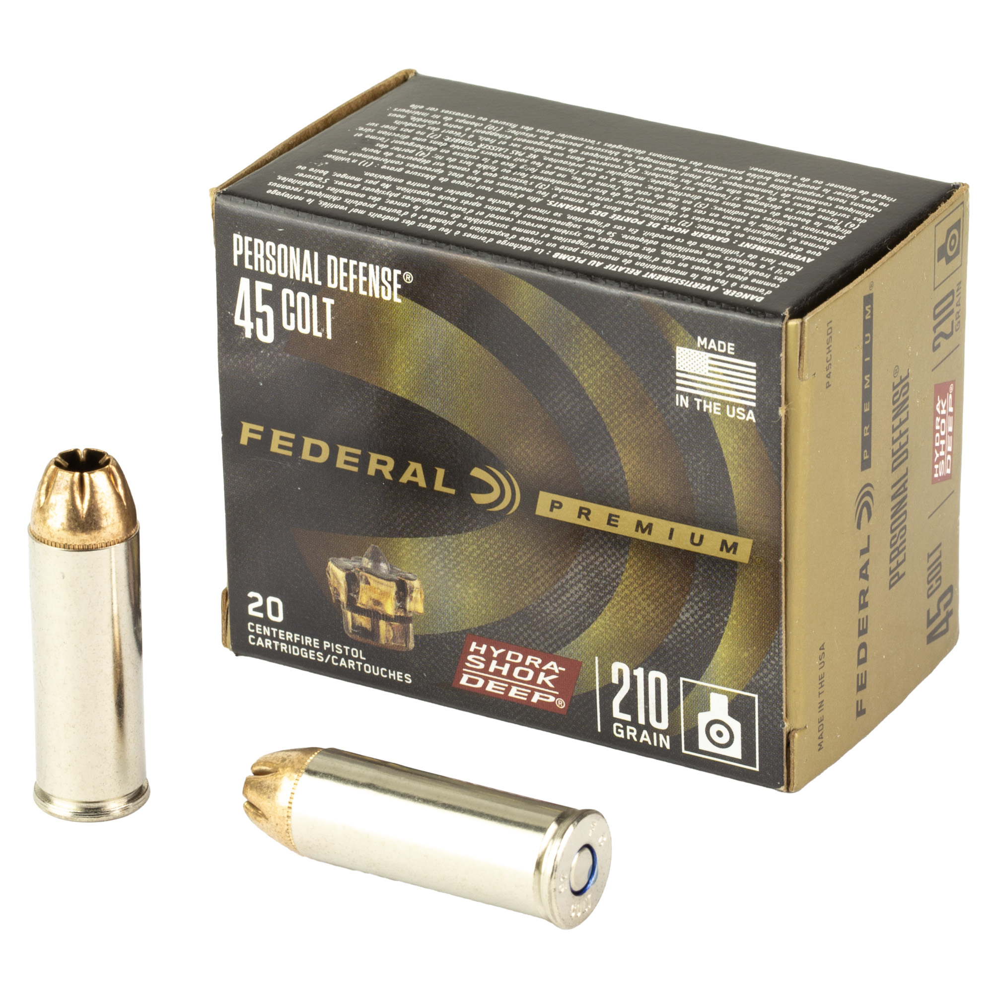 Federal Hydrashok Deep 45colt 210 Grain 20 bulk ammo product image