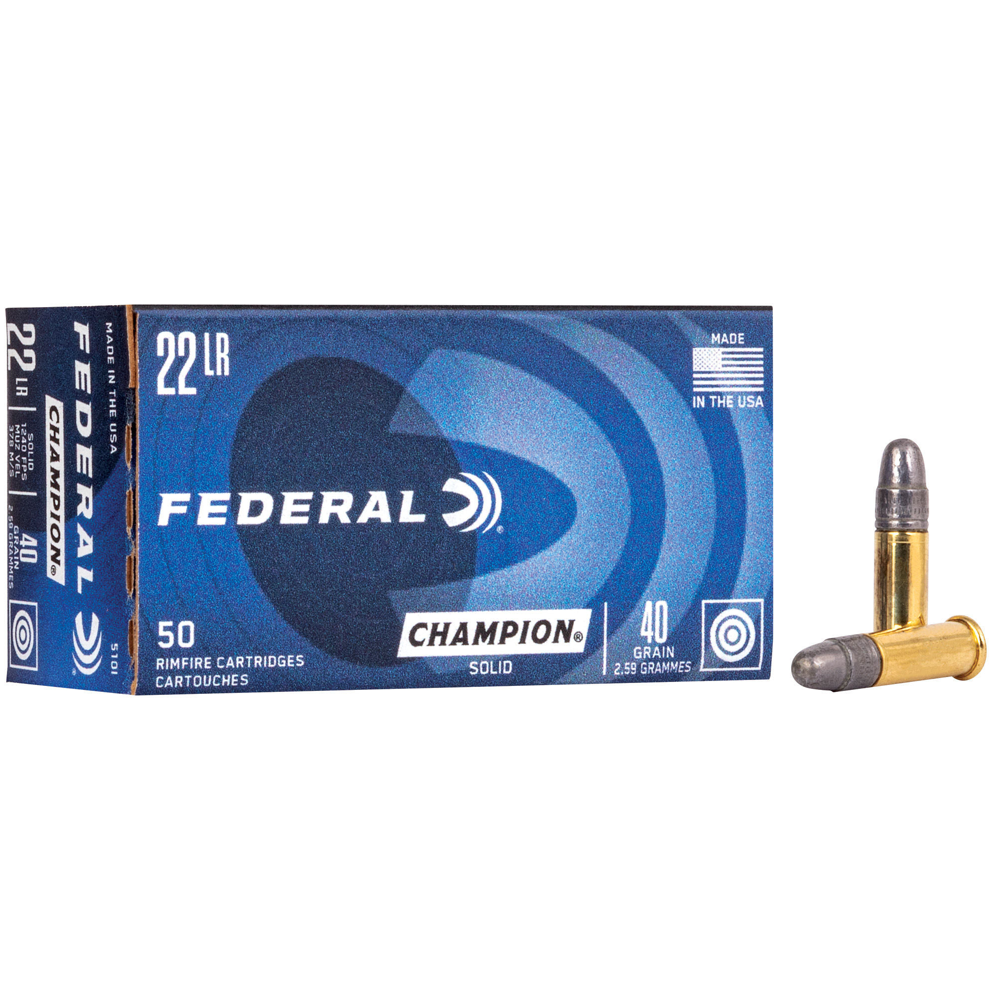 Federal Lightning 22 LR 40 Grain Sld 50/5000 bulk ammo product image