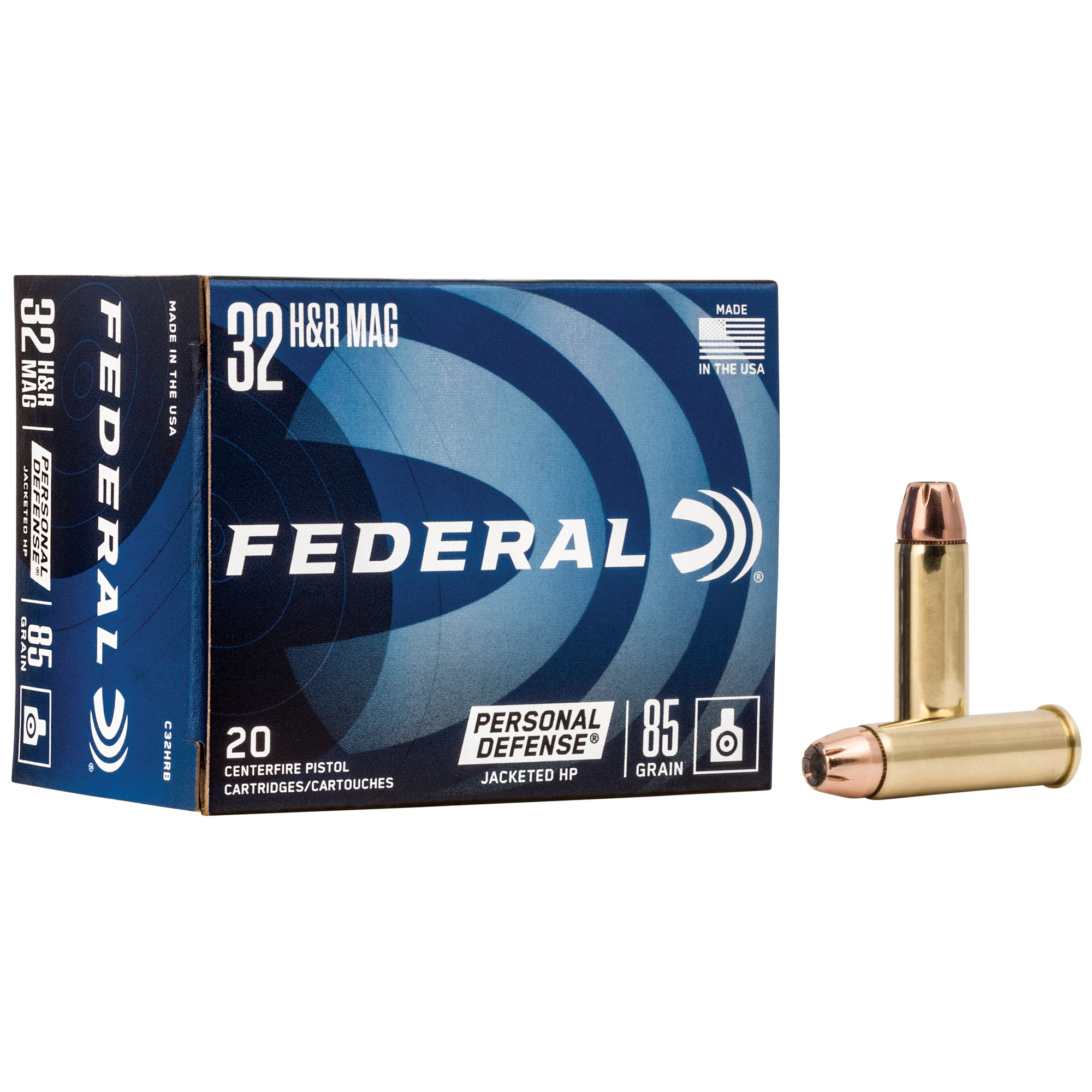 Federal Pd 32h&r Mag 85 Grain JHP 20/500 bulk ammo product image
