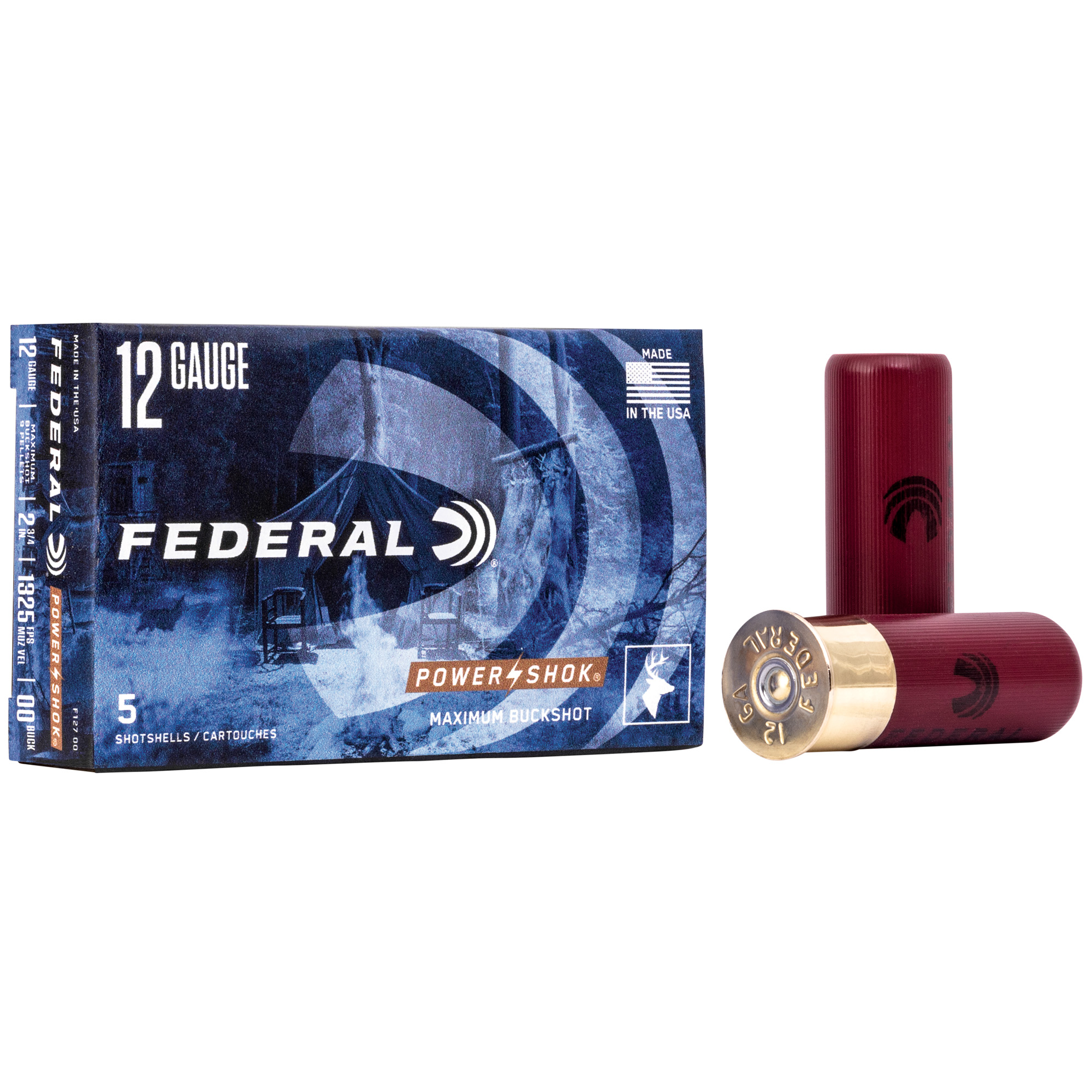Federal Power-Shok 12 Gauge 2.75″ Mx 00 Bck 5/250 bulk ammo product image