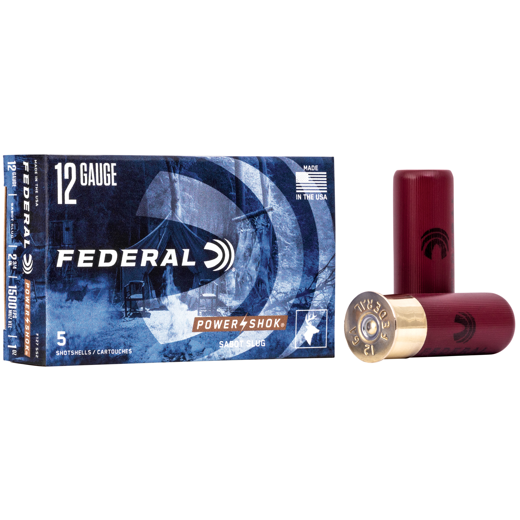 Federal Power-Shok 12 Gauge 2.75″ Sabot Slg 5/250 bulk ammo product image