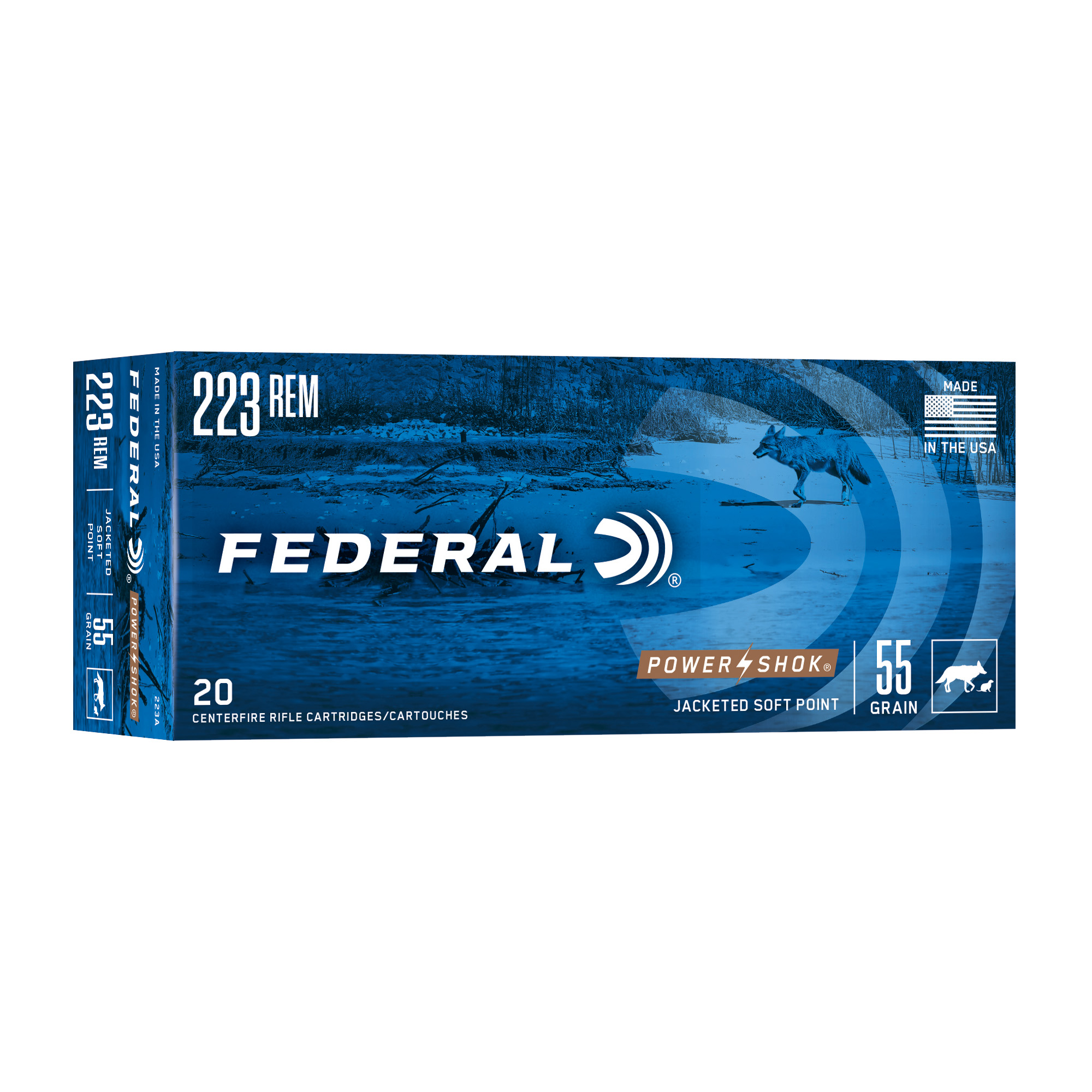 Federal Power-Shok 223rem 55 Grain SP 20/200 bulk ammo product image