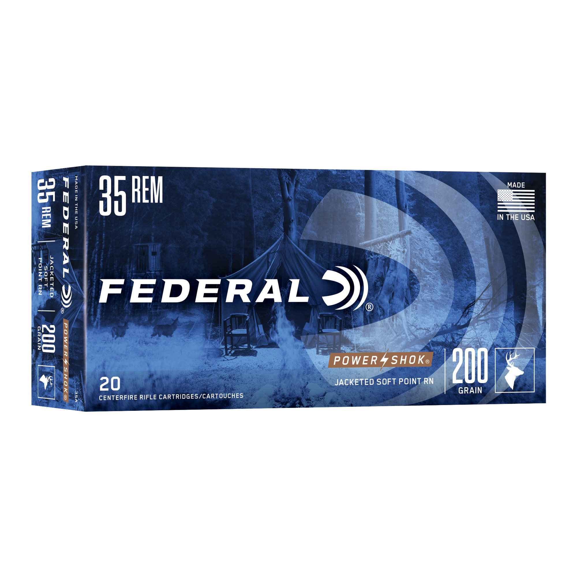 Federal Power-Shok 35rem 200 Grain SP 20/200 bulk ammo product image